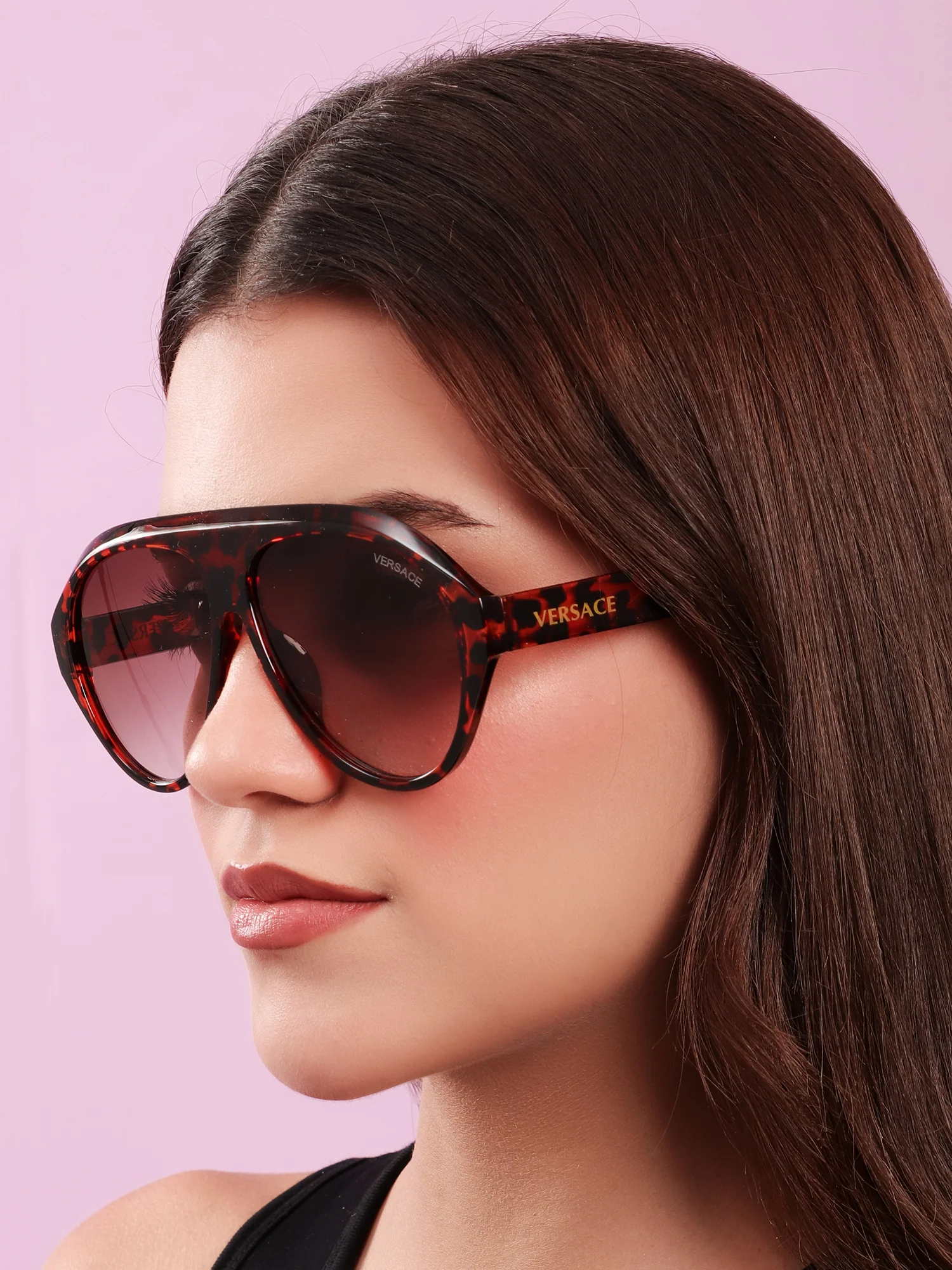 Havana Luxe Oversized Sunglasses - Image 3