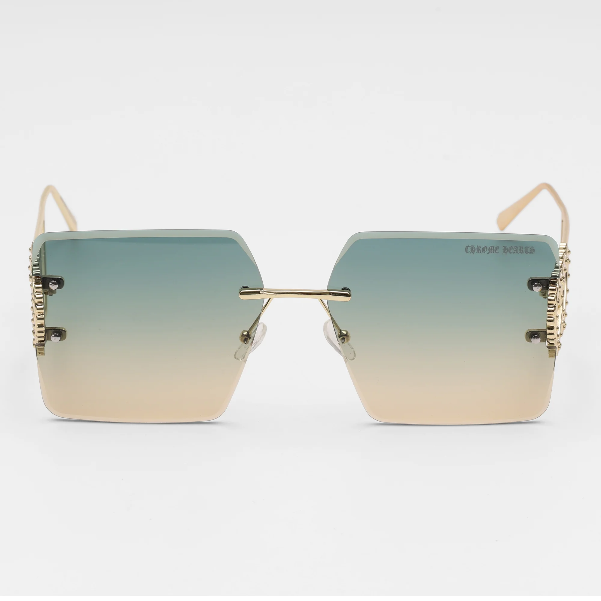 “Heart Luxe” Square Rimless Sunglasses - Image 3