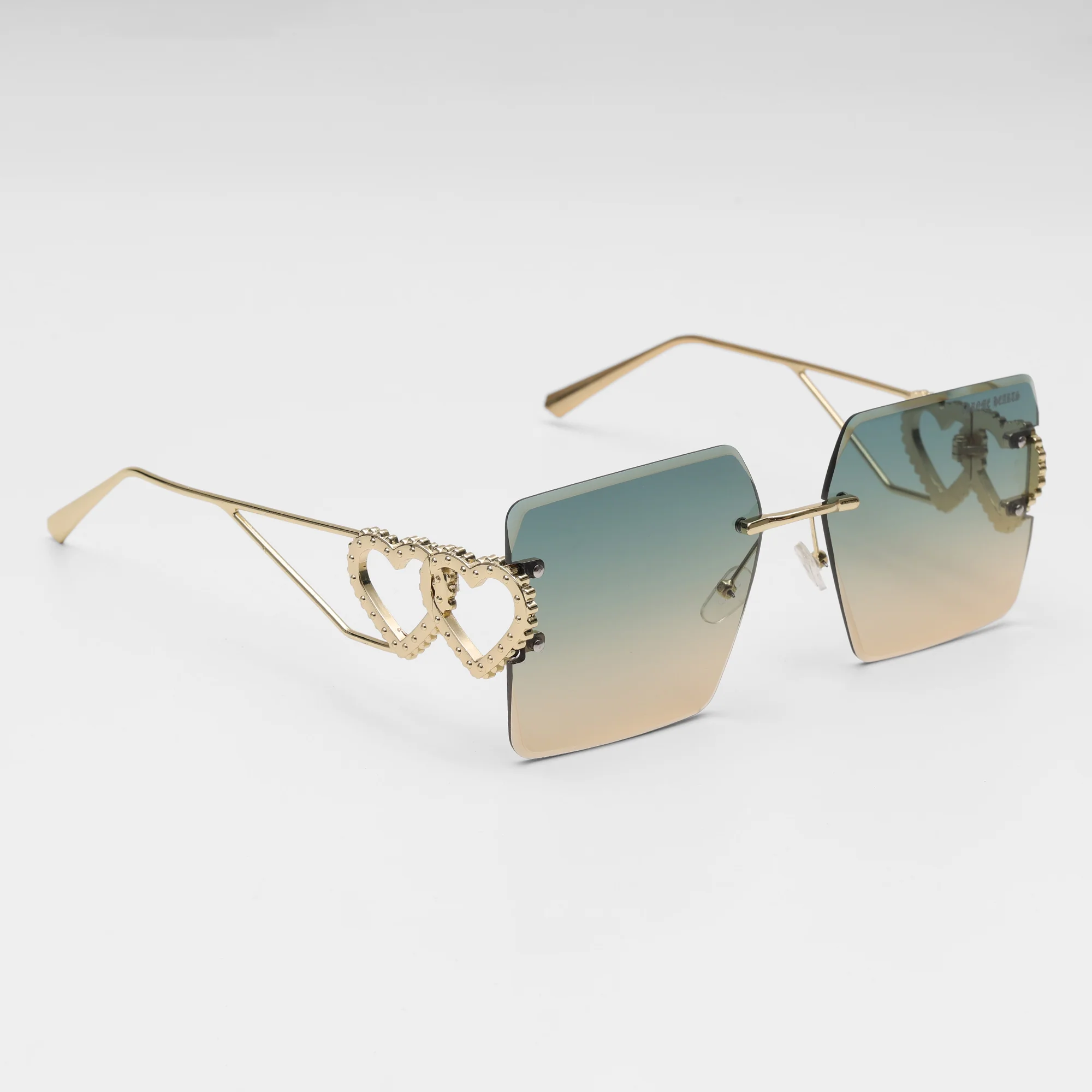 “Heart Luxe” Square Rimless Sunglasses - Image 4