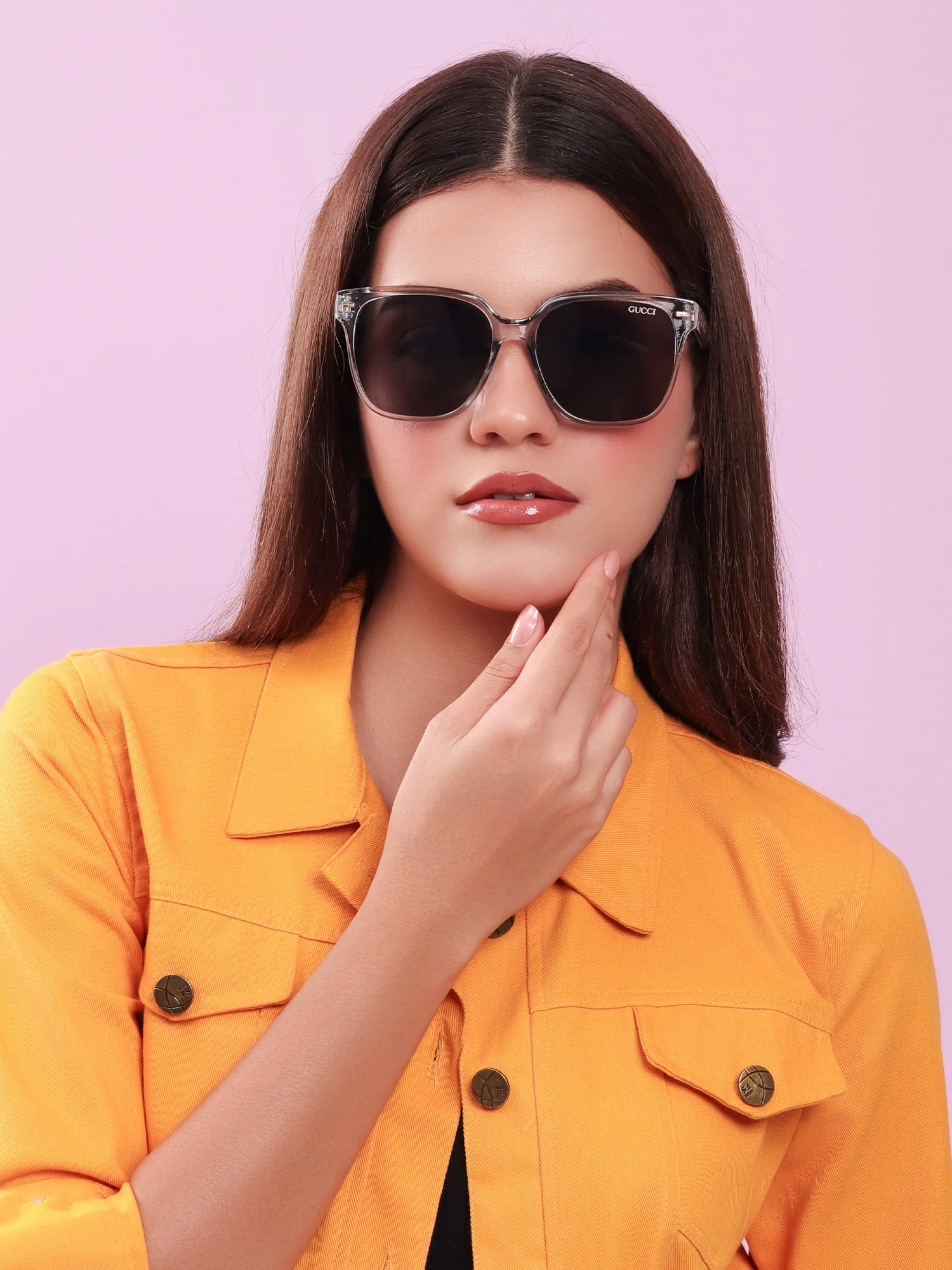 Heritage Square Sunglasses in Crystal Clear - Image 2