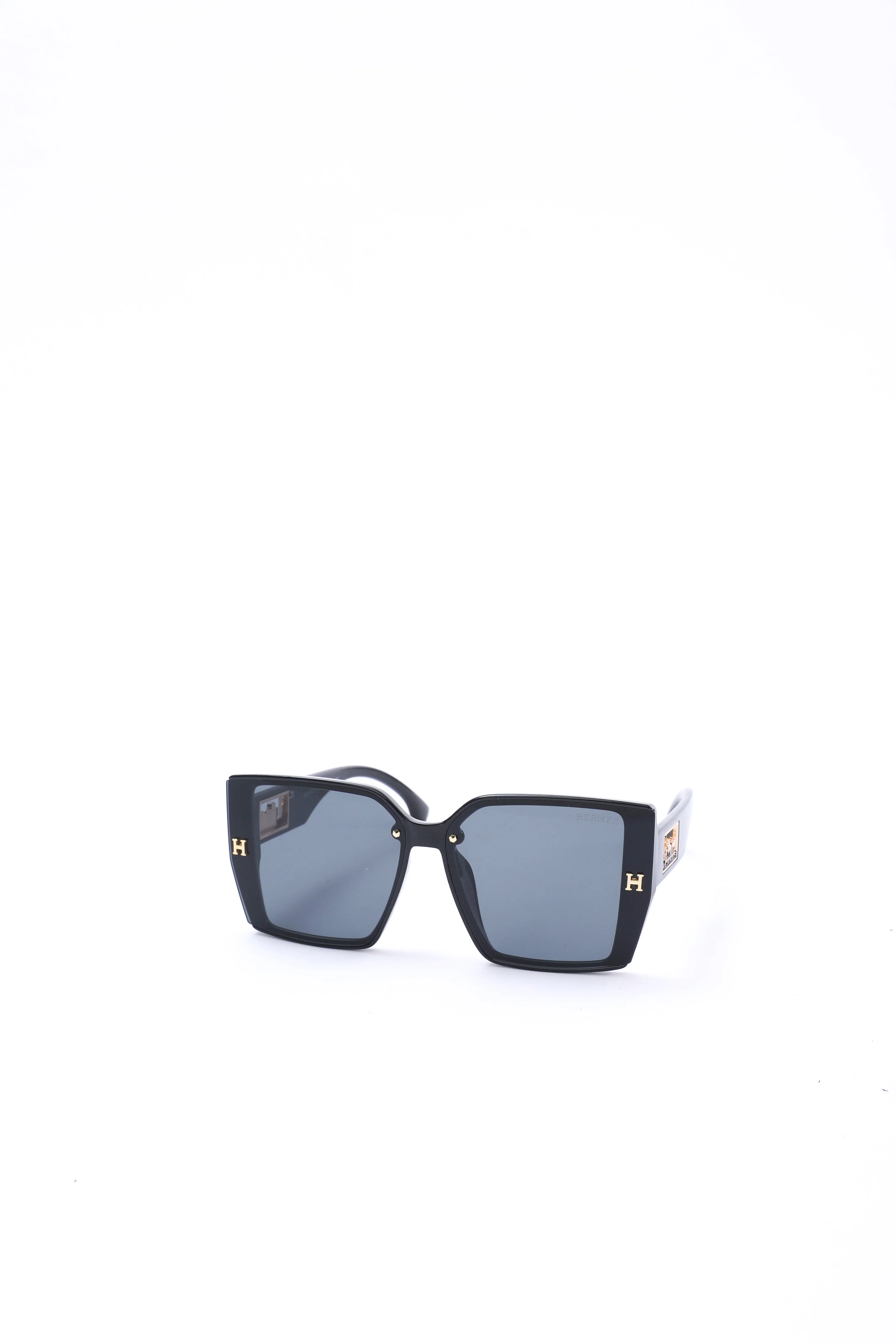 Hermès Bold Black Square Sunglasses - Image 3