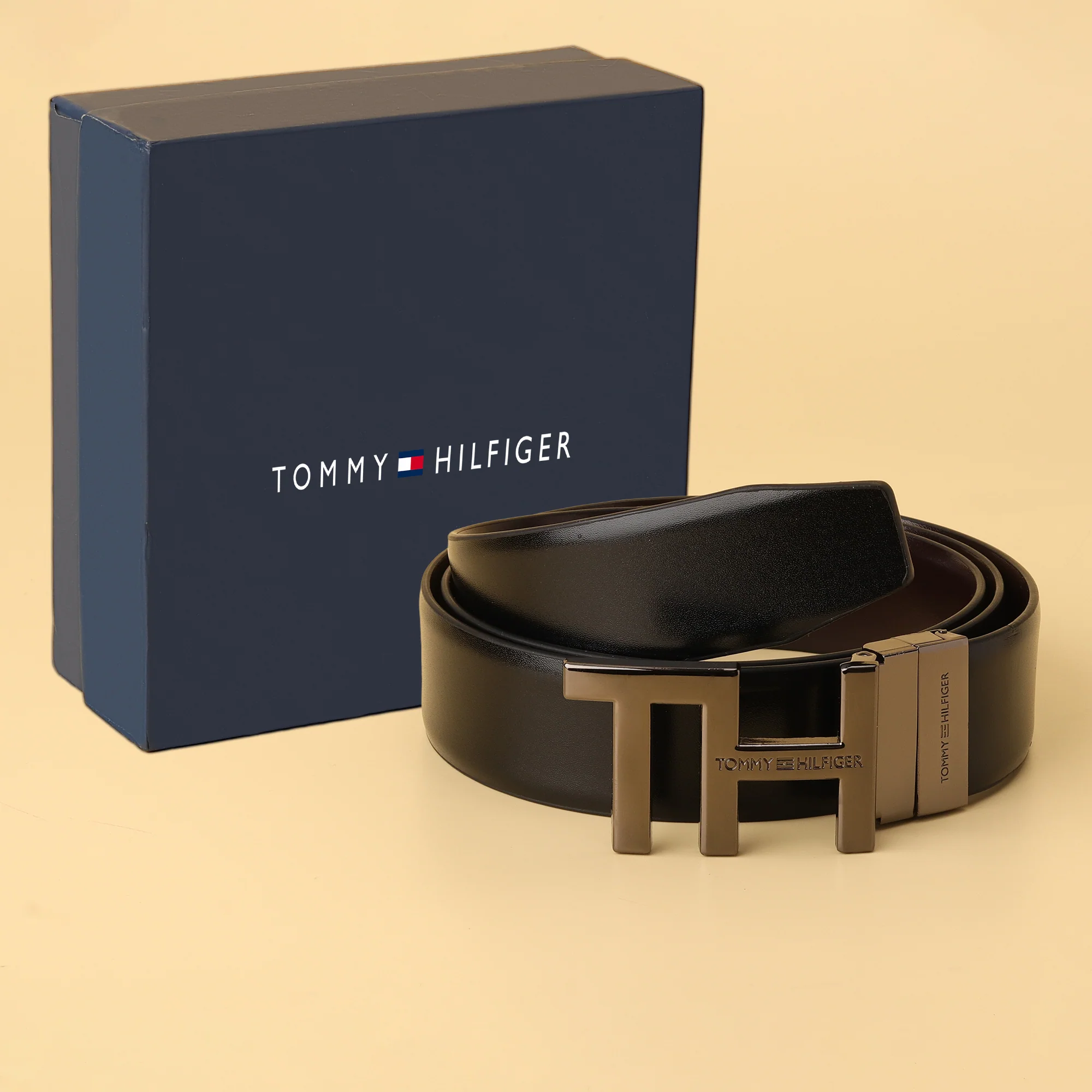 Hilfiger Bold “TH” Reversible Belt - Image 2