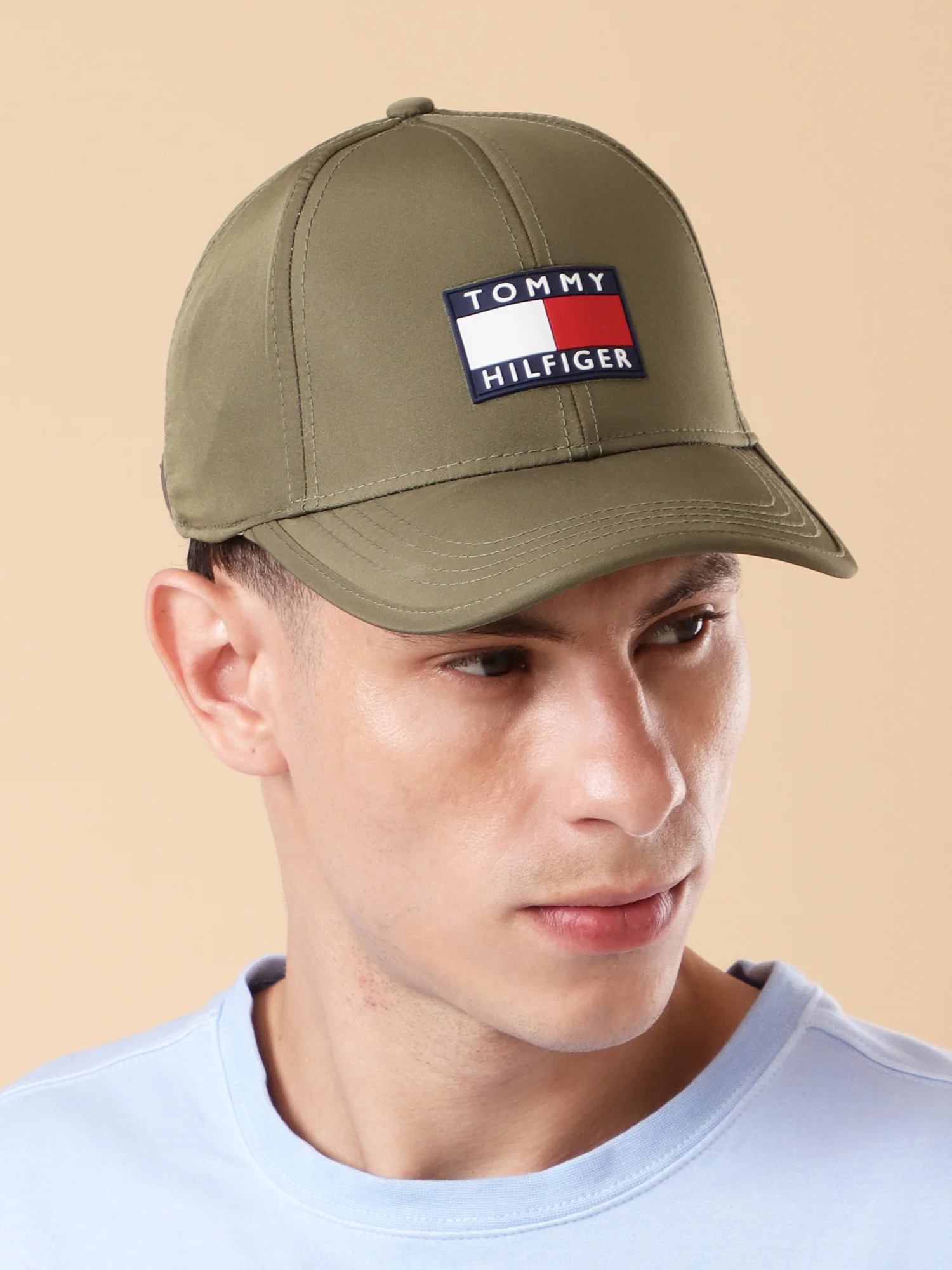Hilfiger Olive Green Classic Logo Cap - Image 2