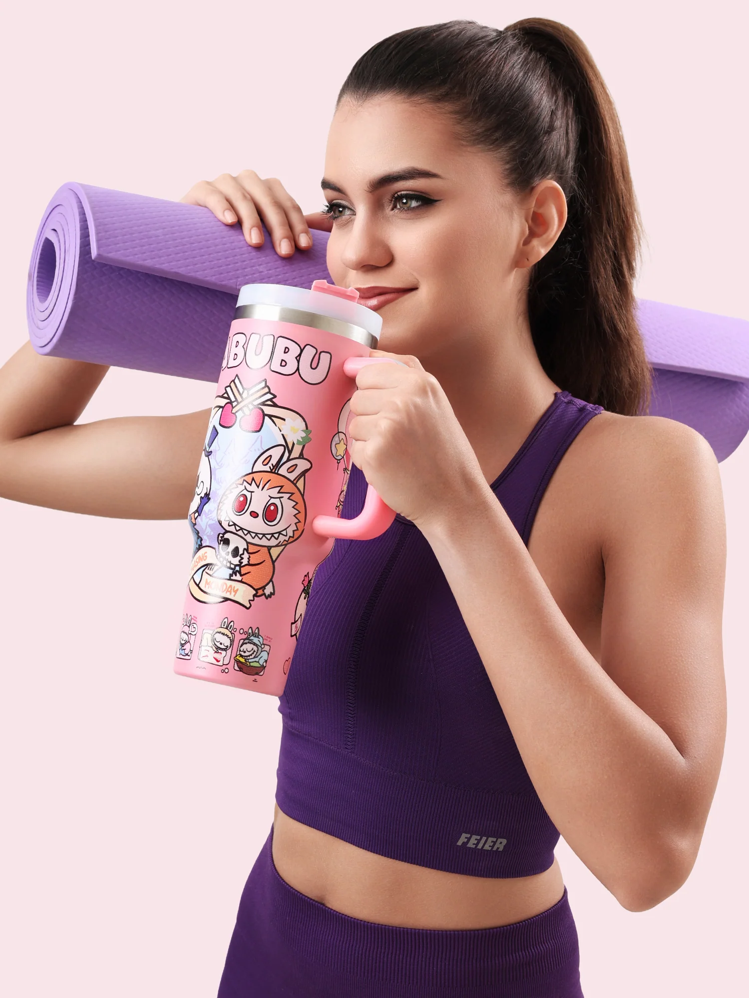 LABUBU “Chasing Monday” Pink Sipper - Image 3