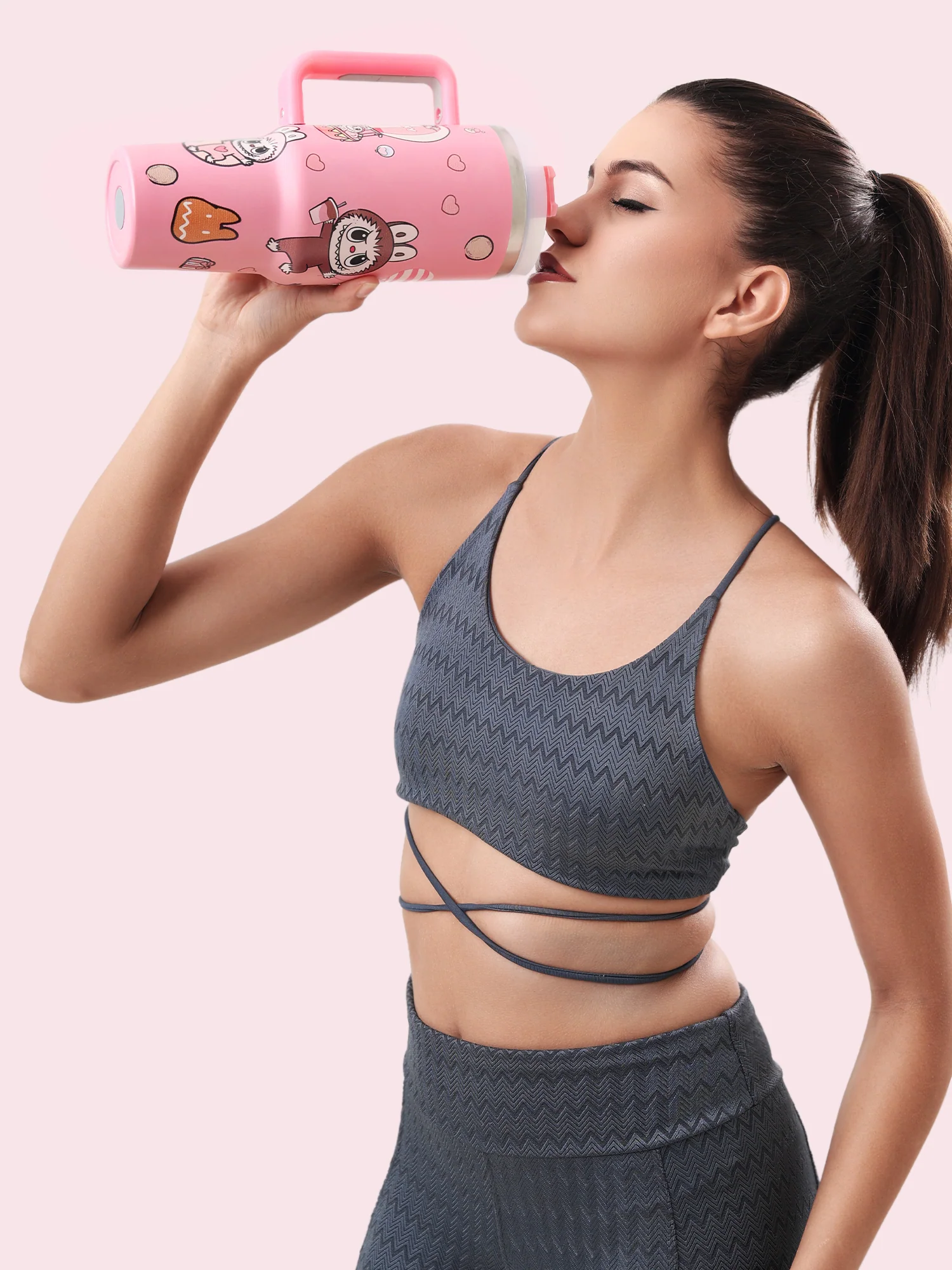 LABUBU “Chasing Monday” Pink Sipper - Image 6