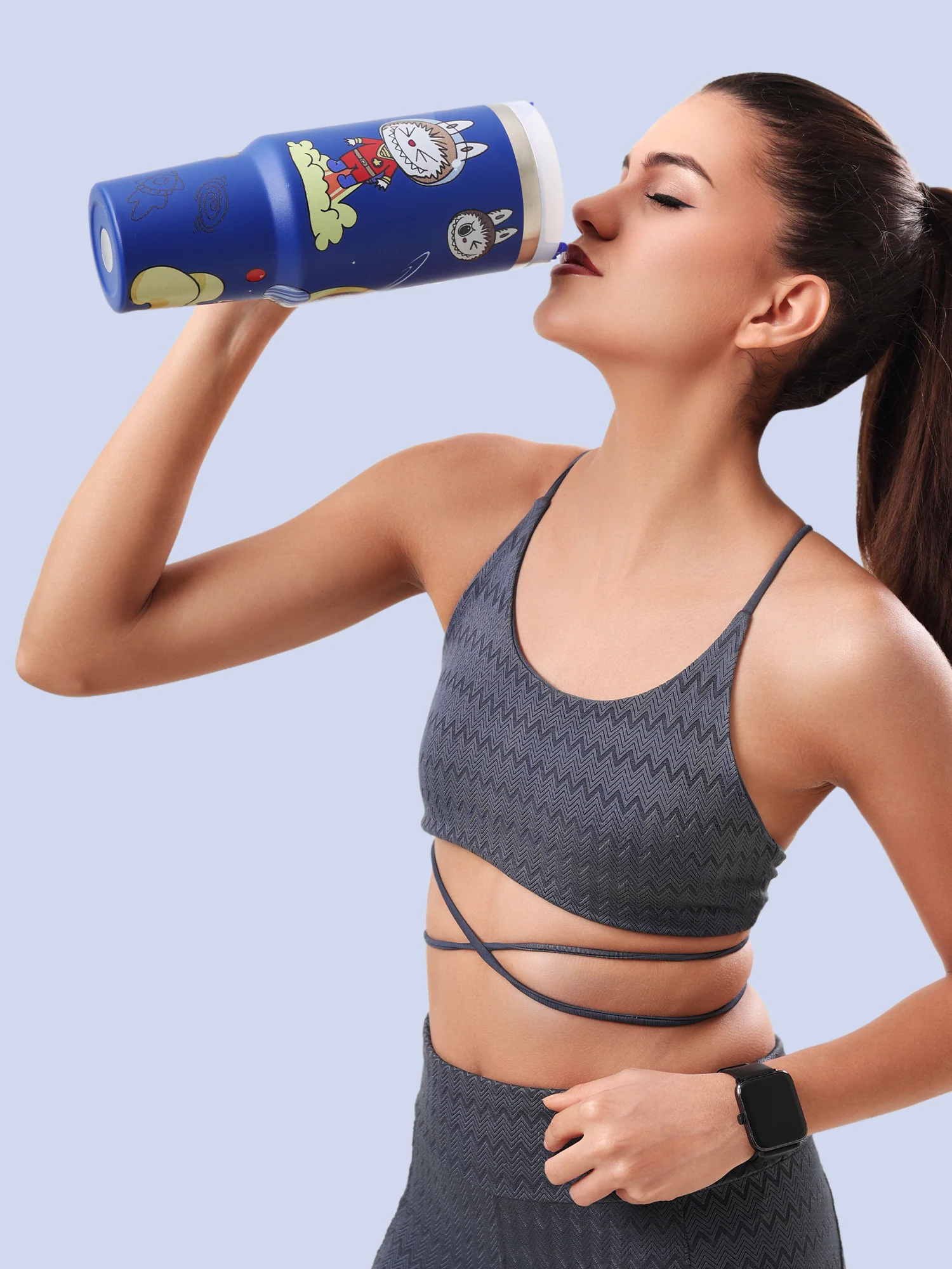 LABUBU “Cosmic Ride” Blue  Sipper - Image 6