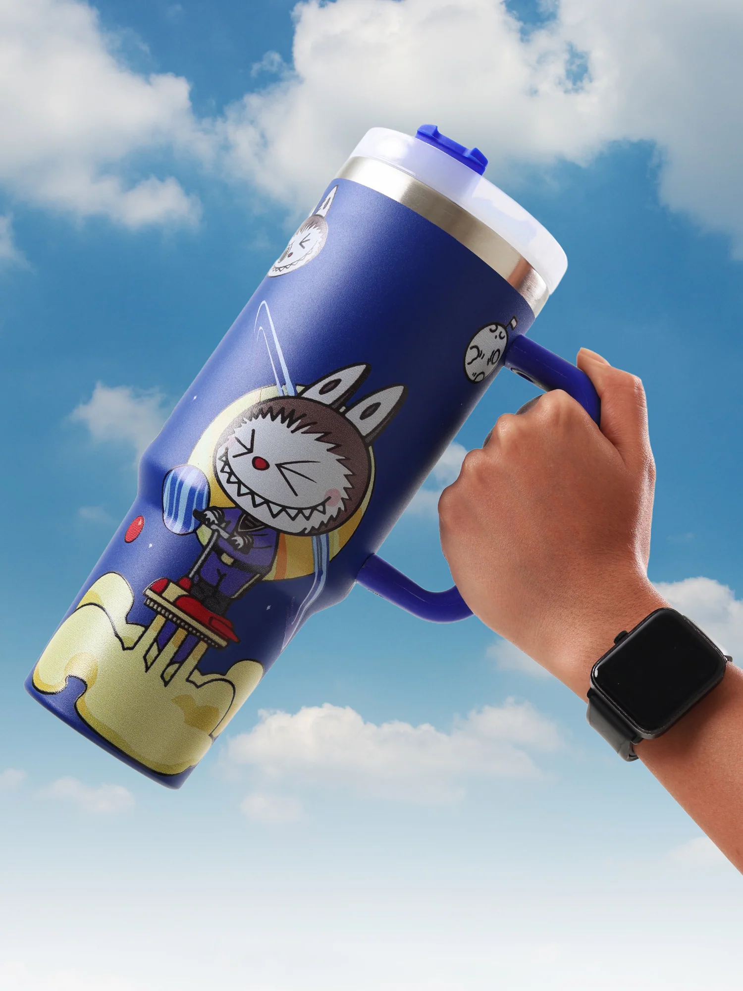LABUBU “Cosmic Ride” Blue  Sipper - Image 7