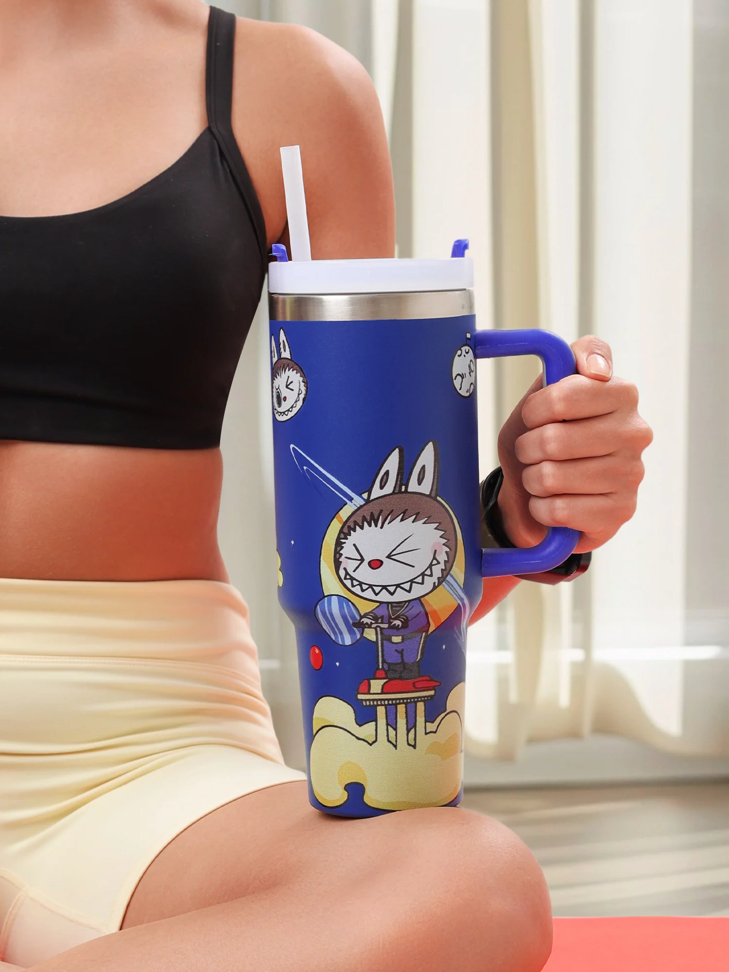 LABUBU “Cosmic Ride” Blue  Sipper - Image 8