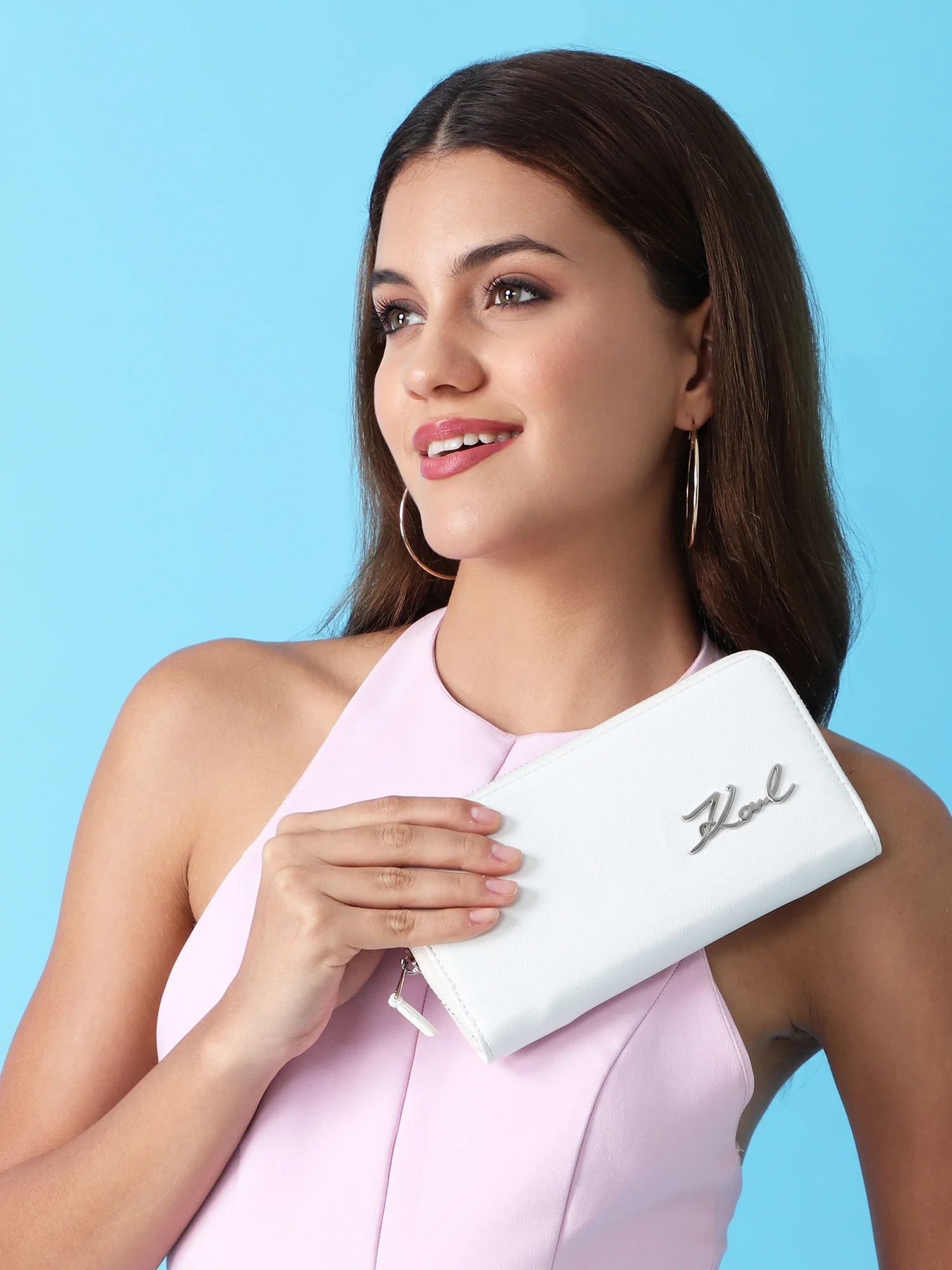 Lagerfeld Paris White Zip-Around Wallet - Image 2