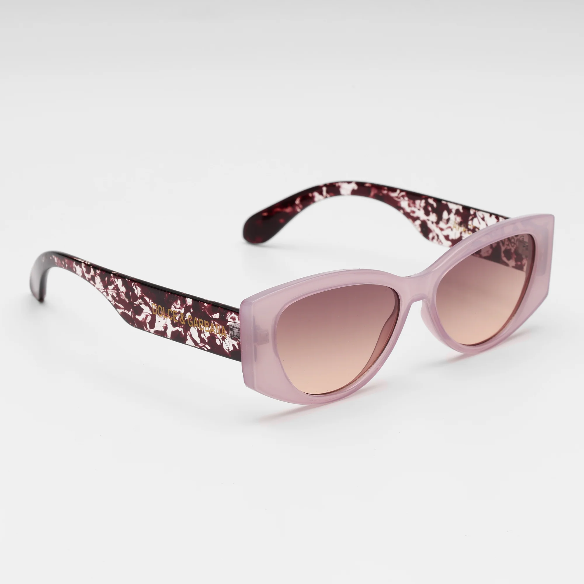 Lilac Marble Cat-Eye Sunglasses - Image 4