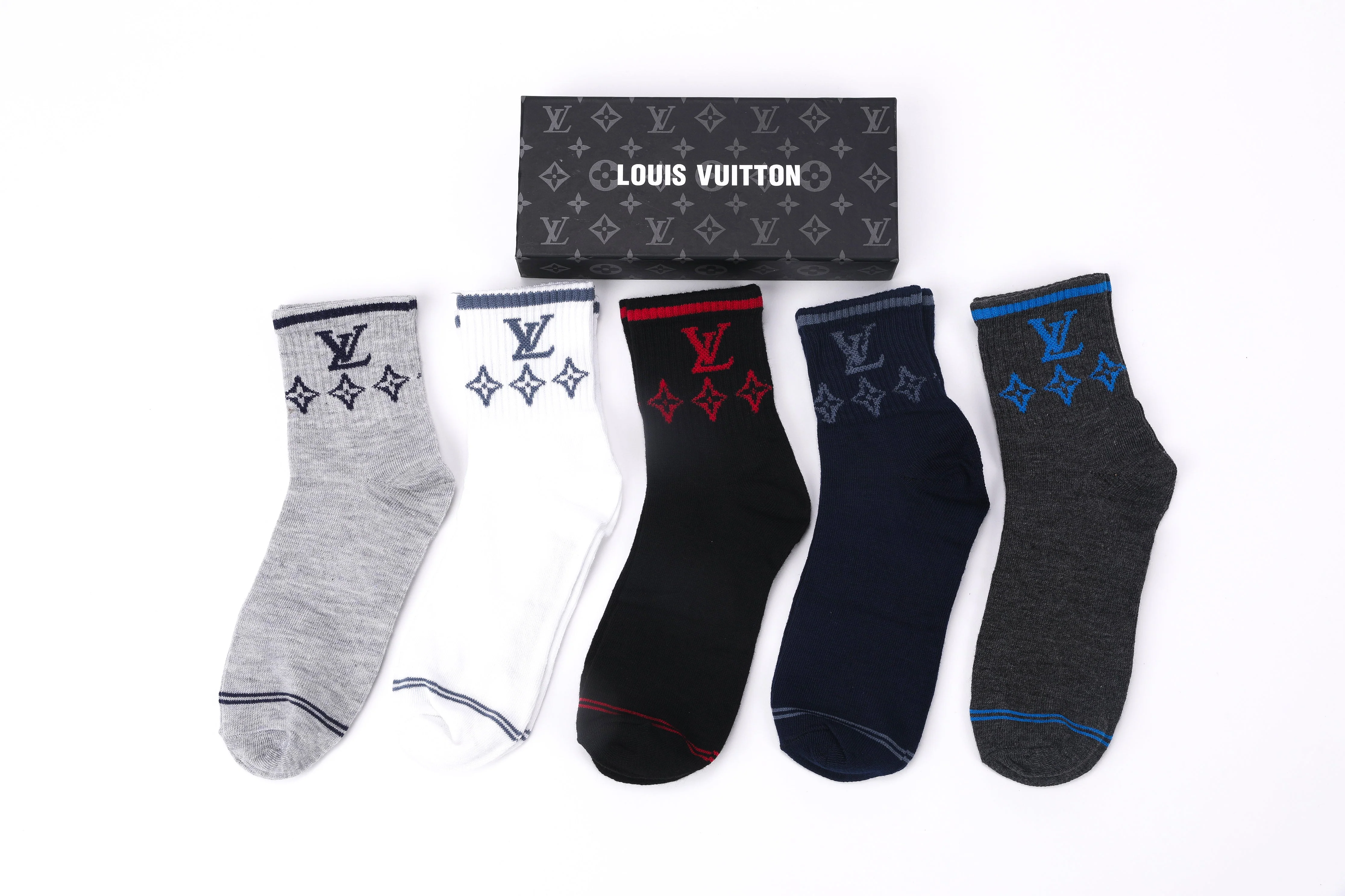 Louis Vuitton Signature Socks Set - Set of 5 - Image 2
