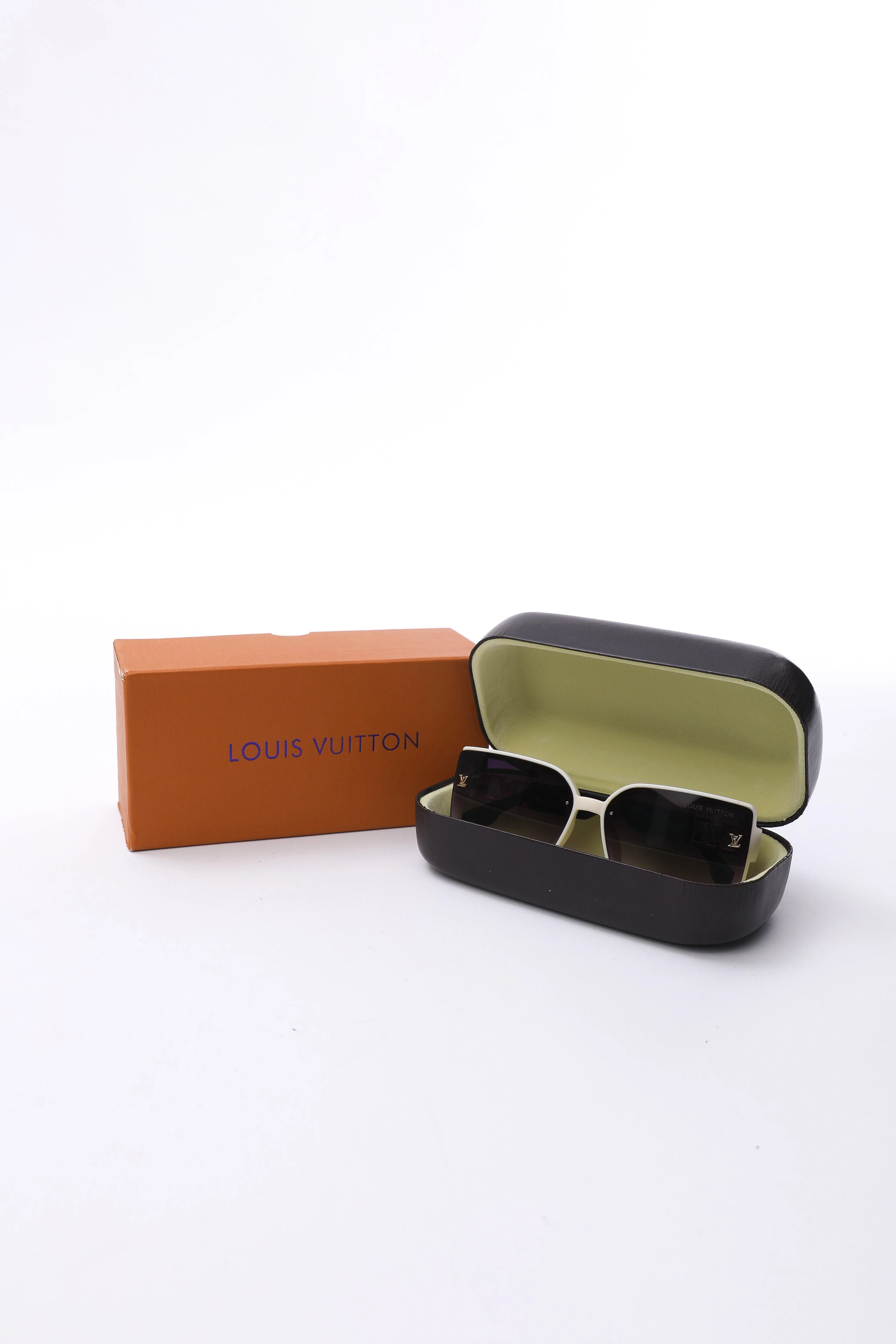 Louis Vuitton White Rectangular Sunglasses - Image 2