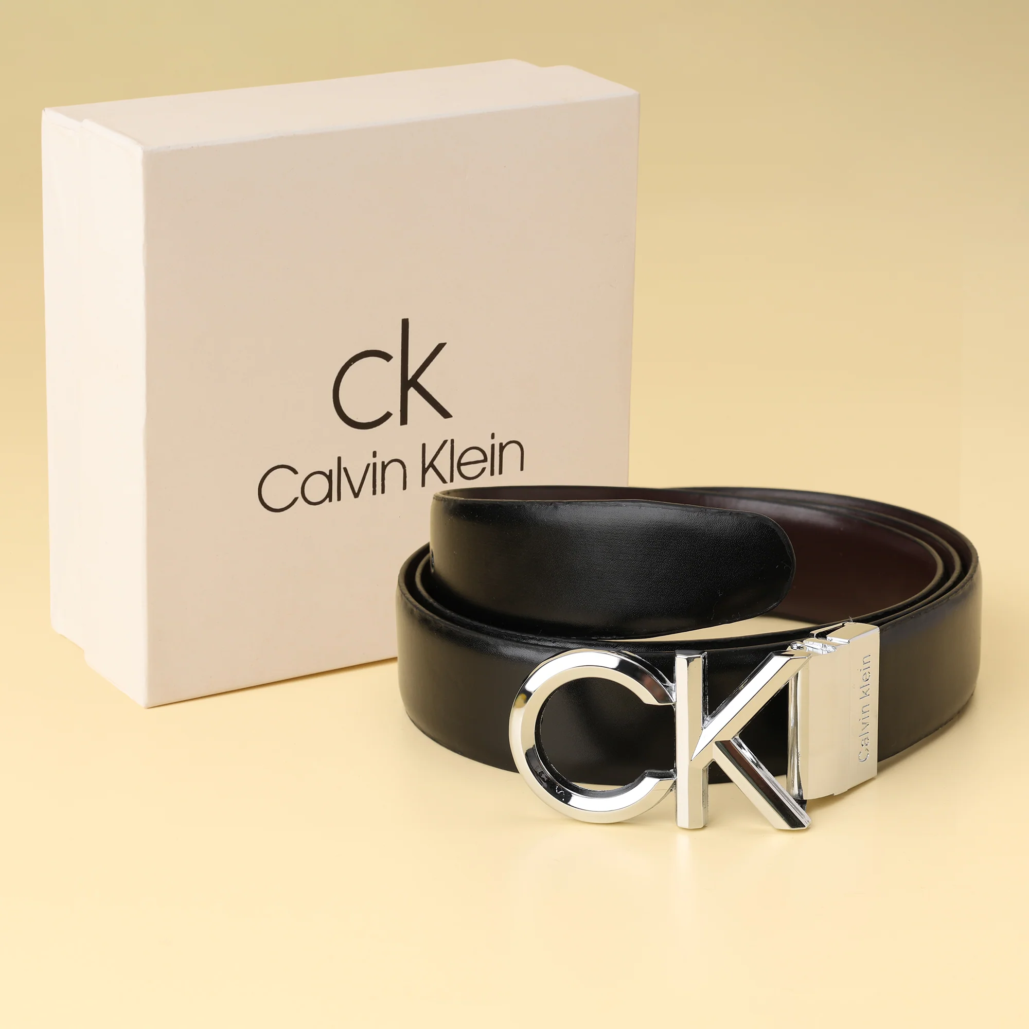 Luxe CK Monogram Leather Belt - Image 2