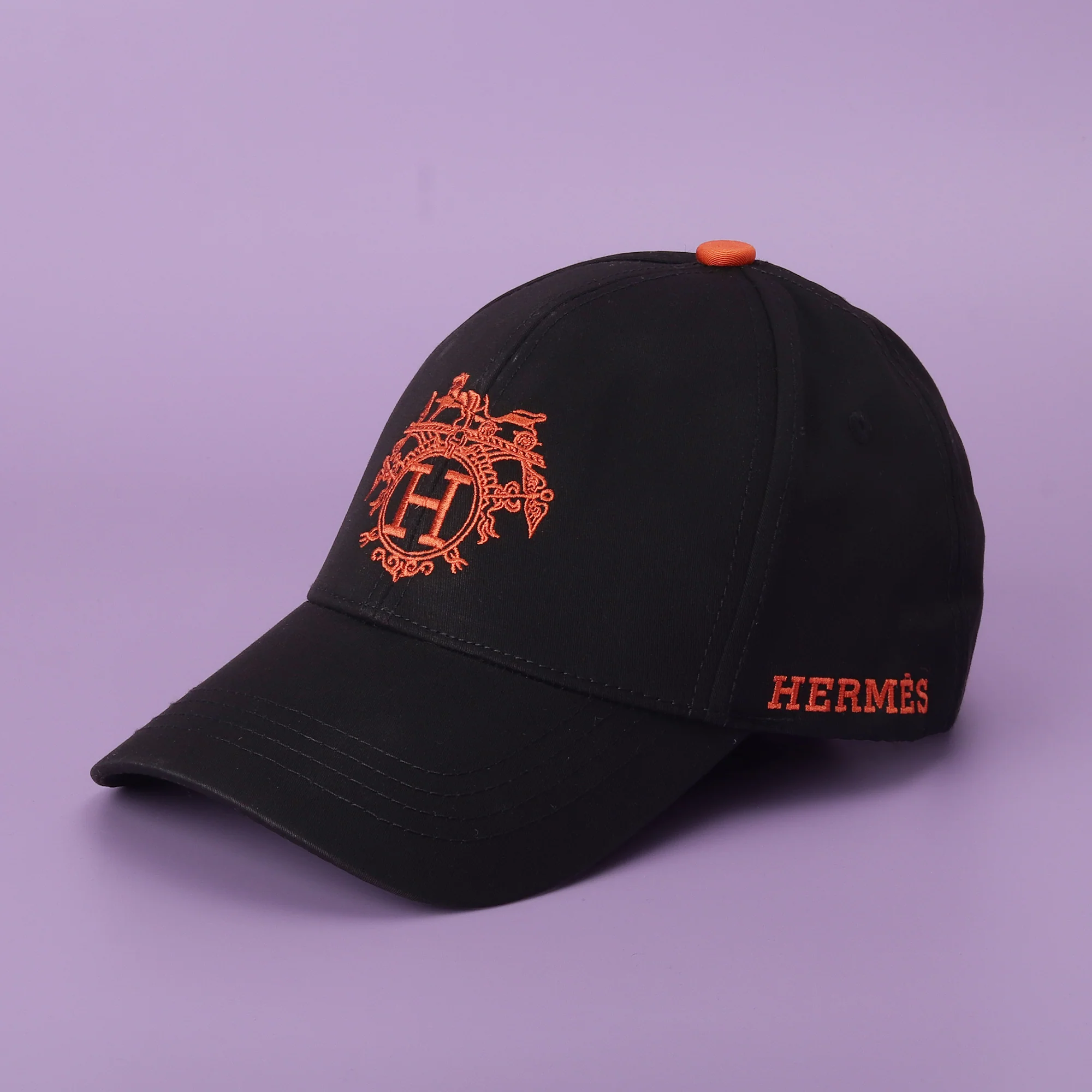 mès Black & Orange Crest Cap - Image 2