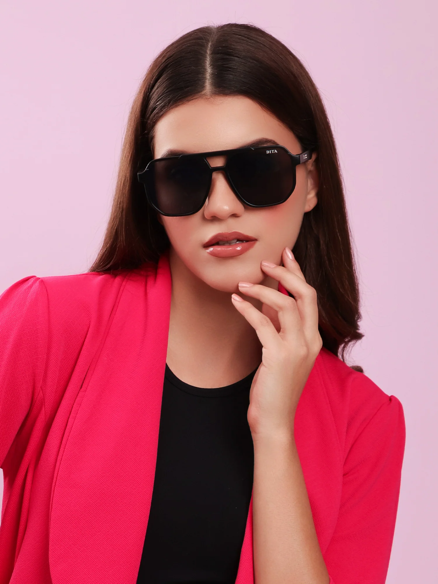 Midnight Noir Aviator Sunglasses - Image 2