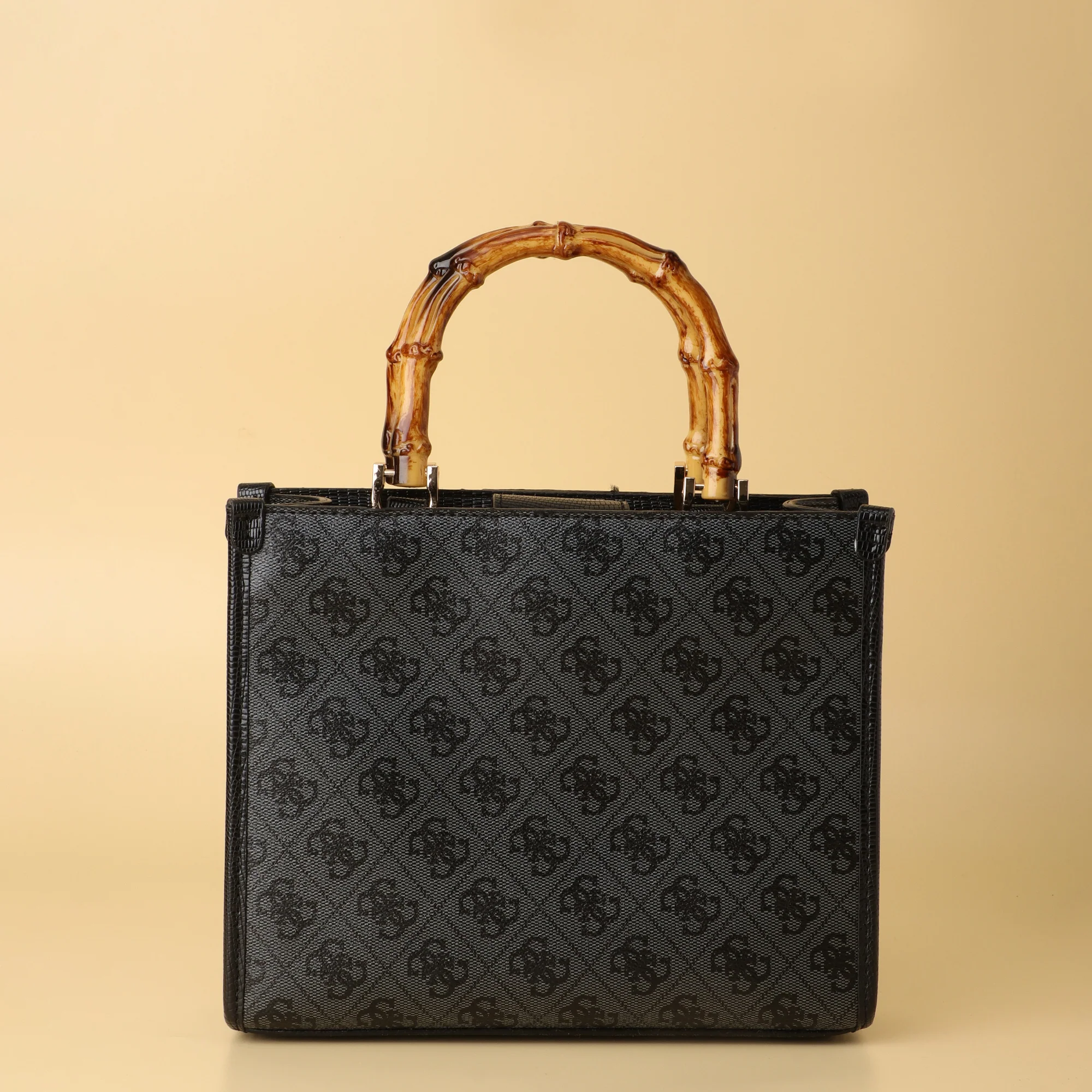 Monogram Bamboo Handle Tote - Image 4