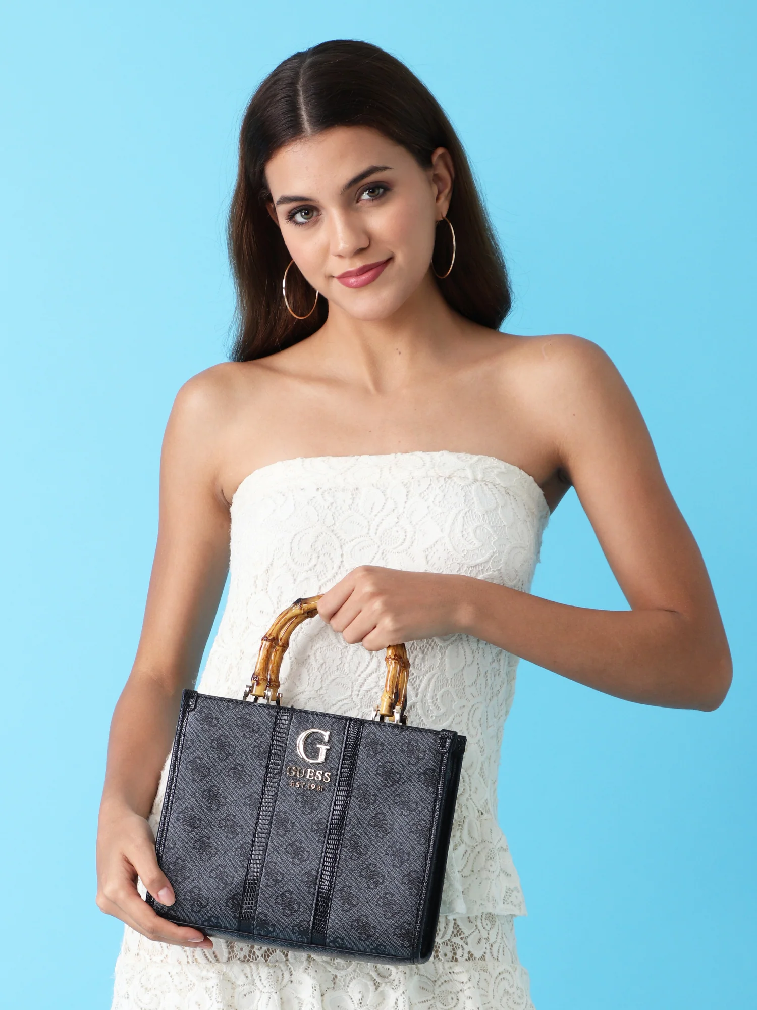 Monogram Bamboo Handle Tote - Image 5