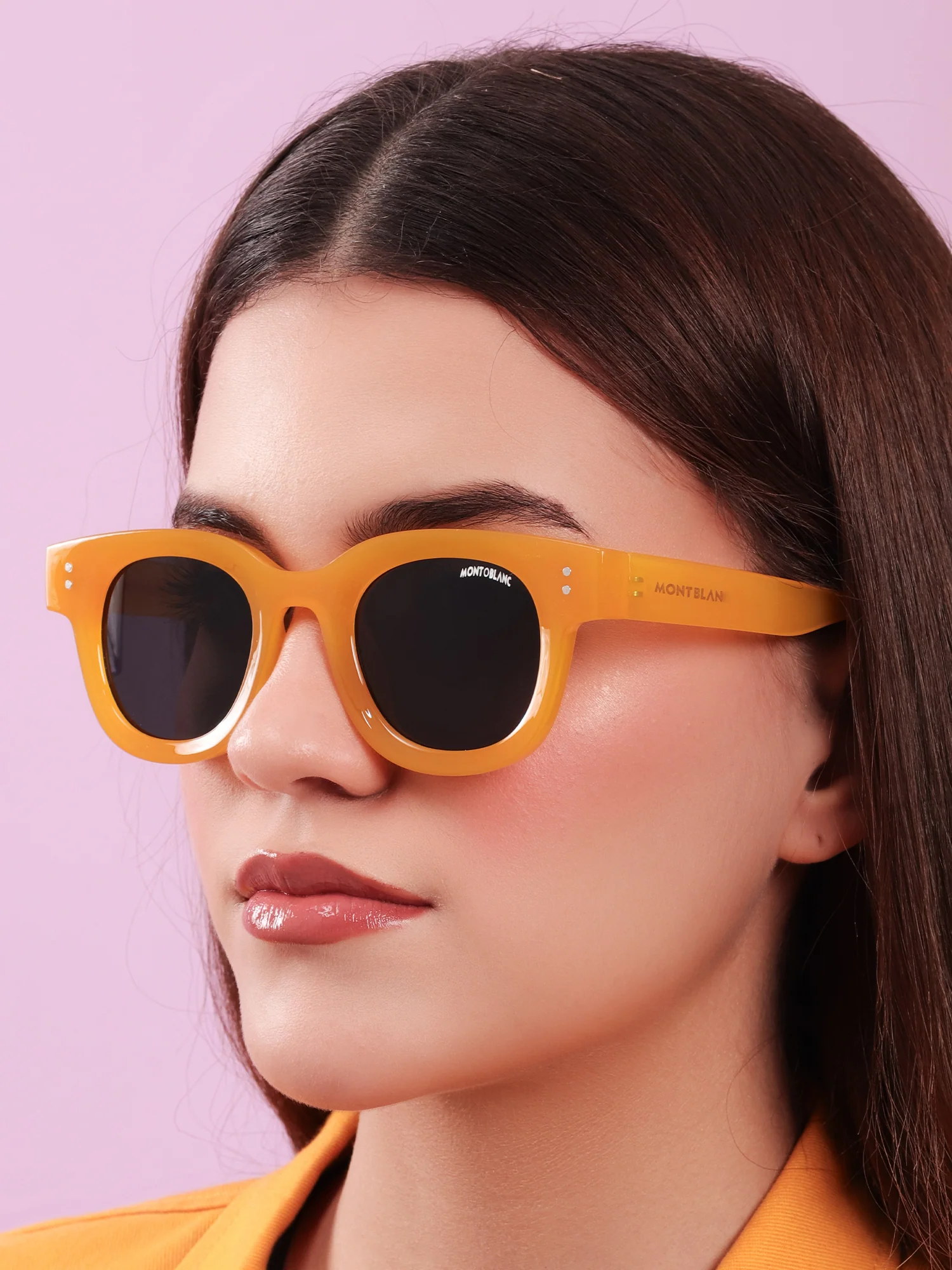 Montblanc Marigold Classic Round Sunglasses - Image 6