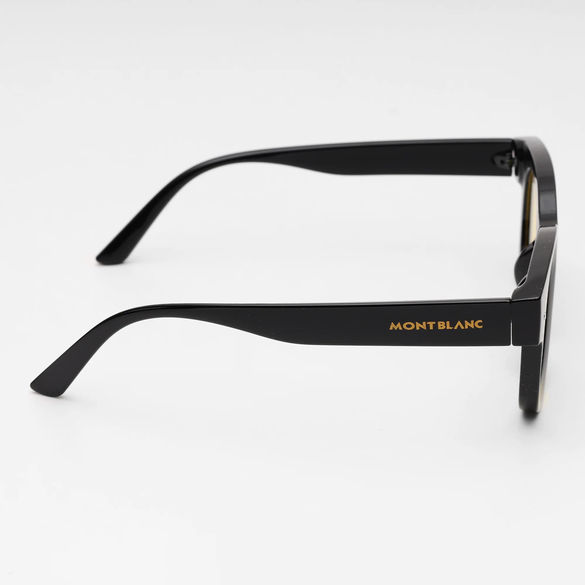 Montblanc Retro Black & Lemon-Tint Sunglasses - Image 5