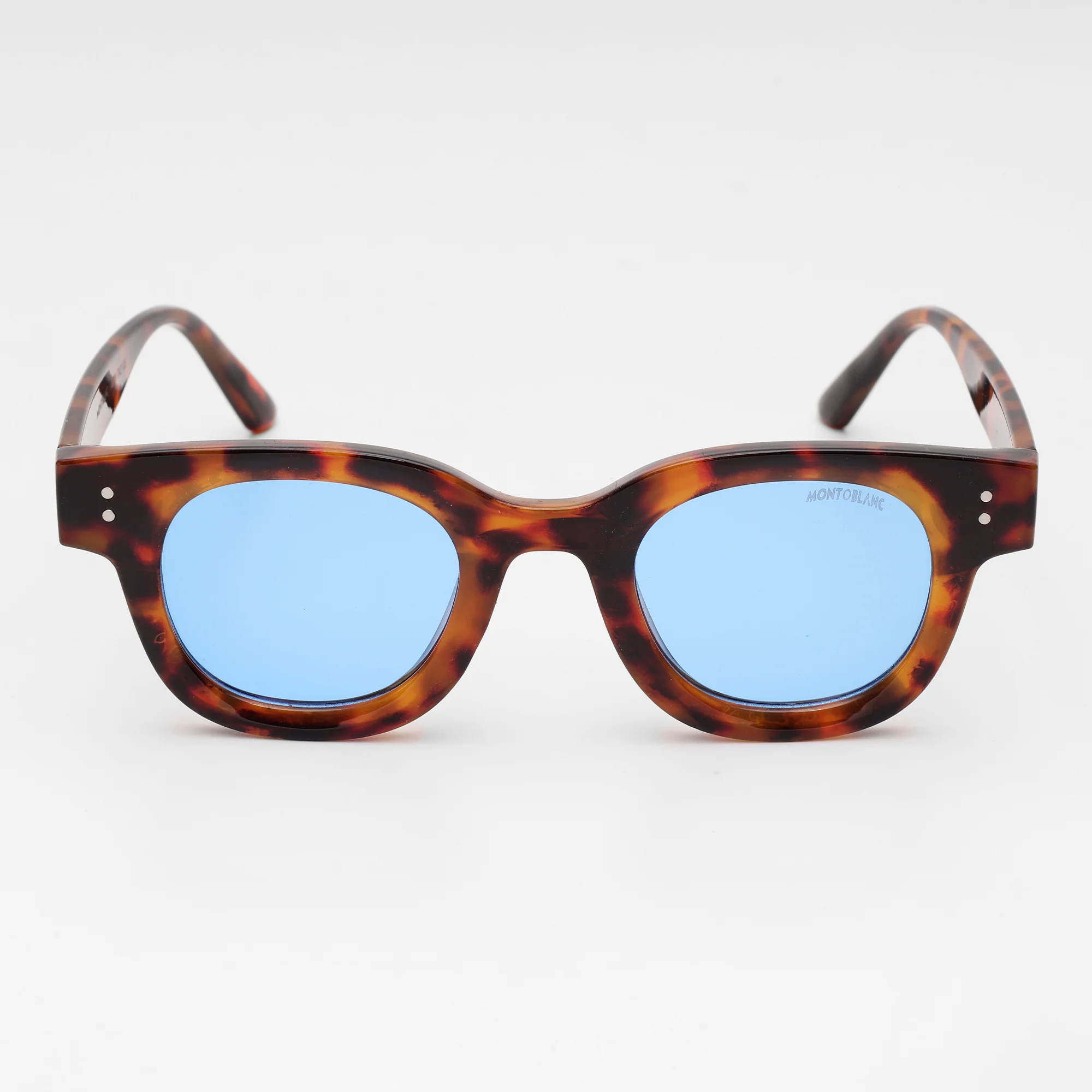 Montblanc Tortoiseshell Blue Lens Sunglasses - Image 5