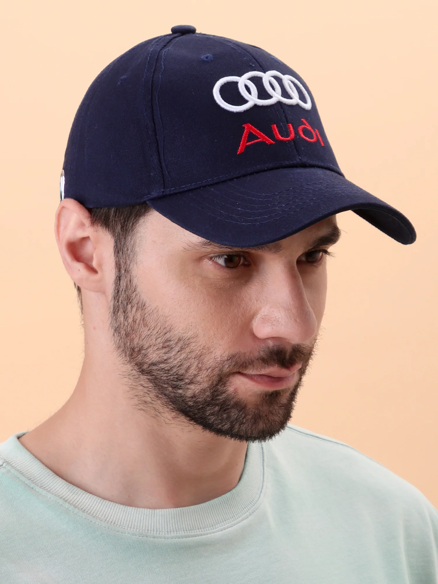 Navy Blue Audi Logo Cap - Image 2
