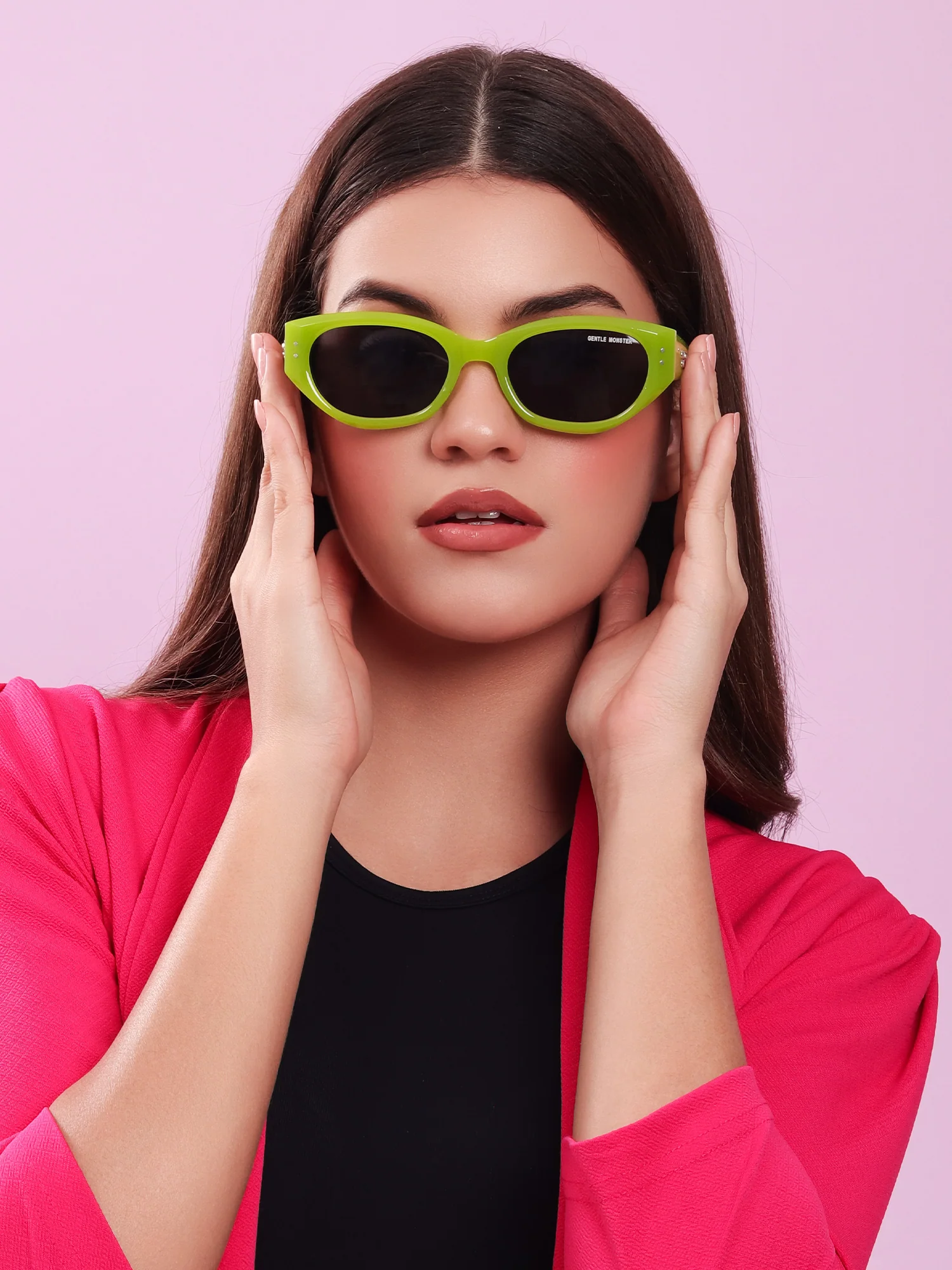 Neon Green Cat-Eye Sunglasses - Image 4