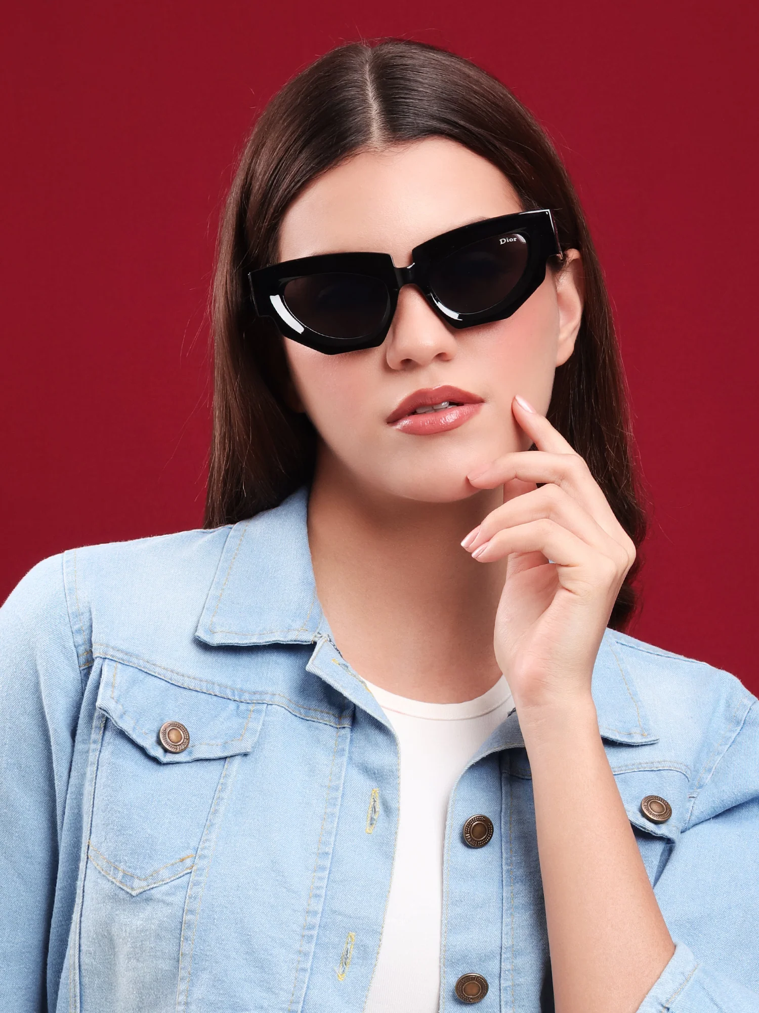 “Noir Authority” Cat-Eye Sunglasses - Image 5