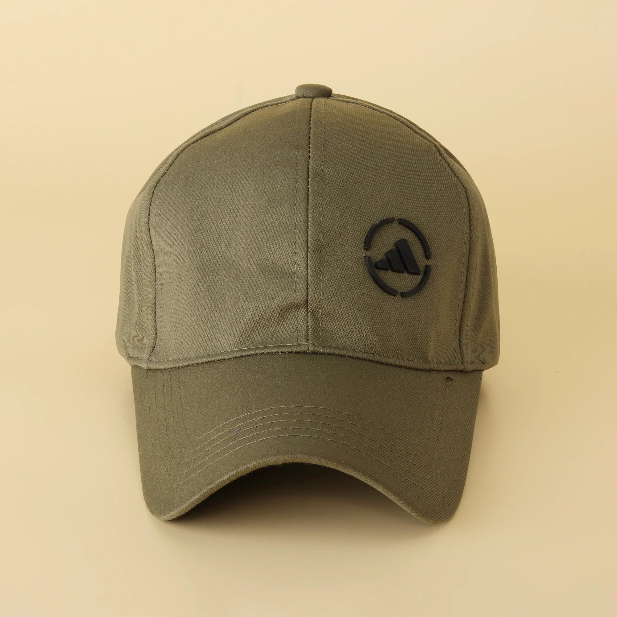 Olive Green Classic Baseball Cap with Embroidered Logo