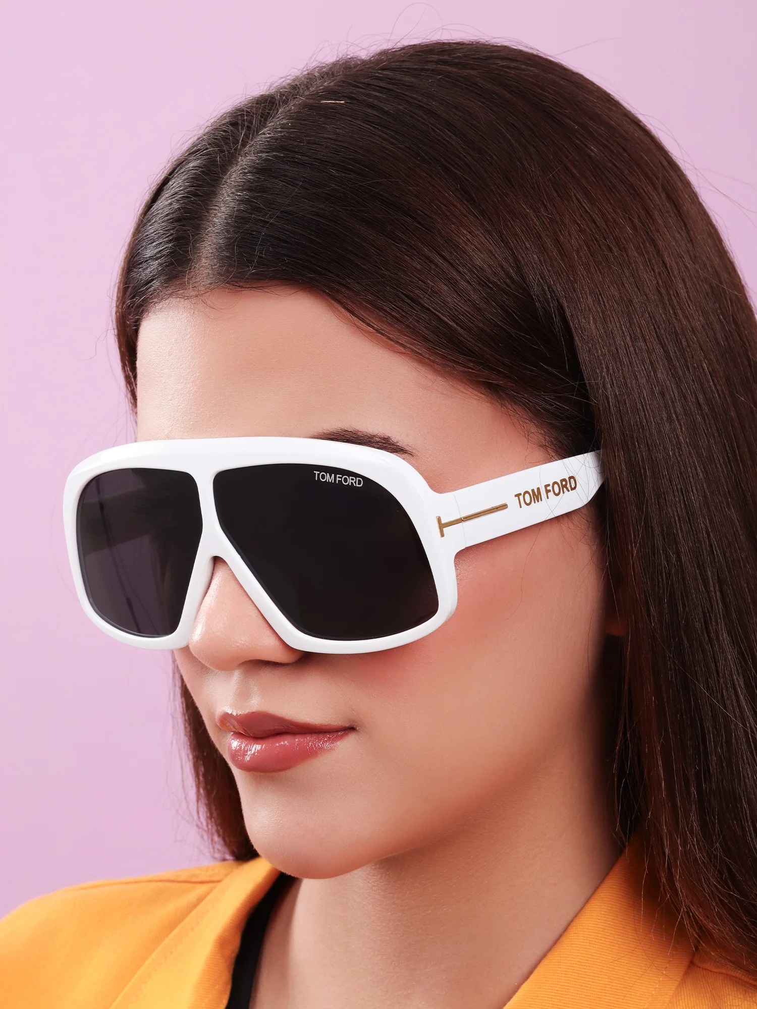 Optic White Shield Sunglasses - Image 2