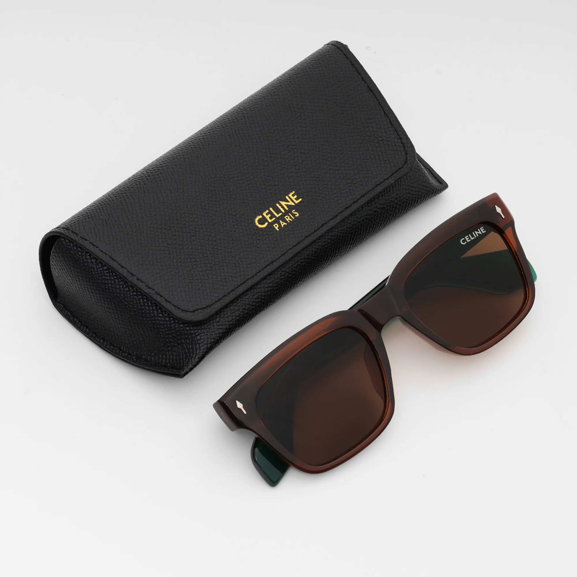 Paris Havana-Green Statement Sunglasses - Image 2