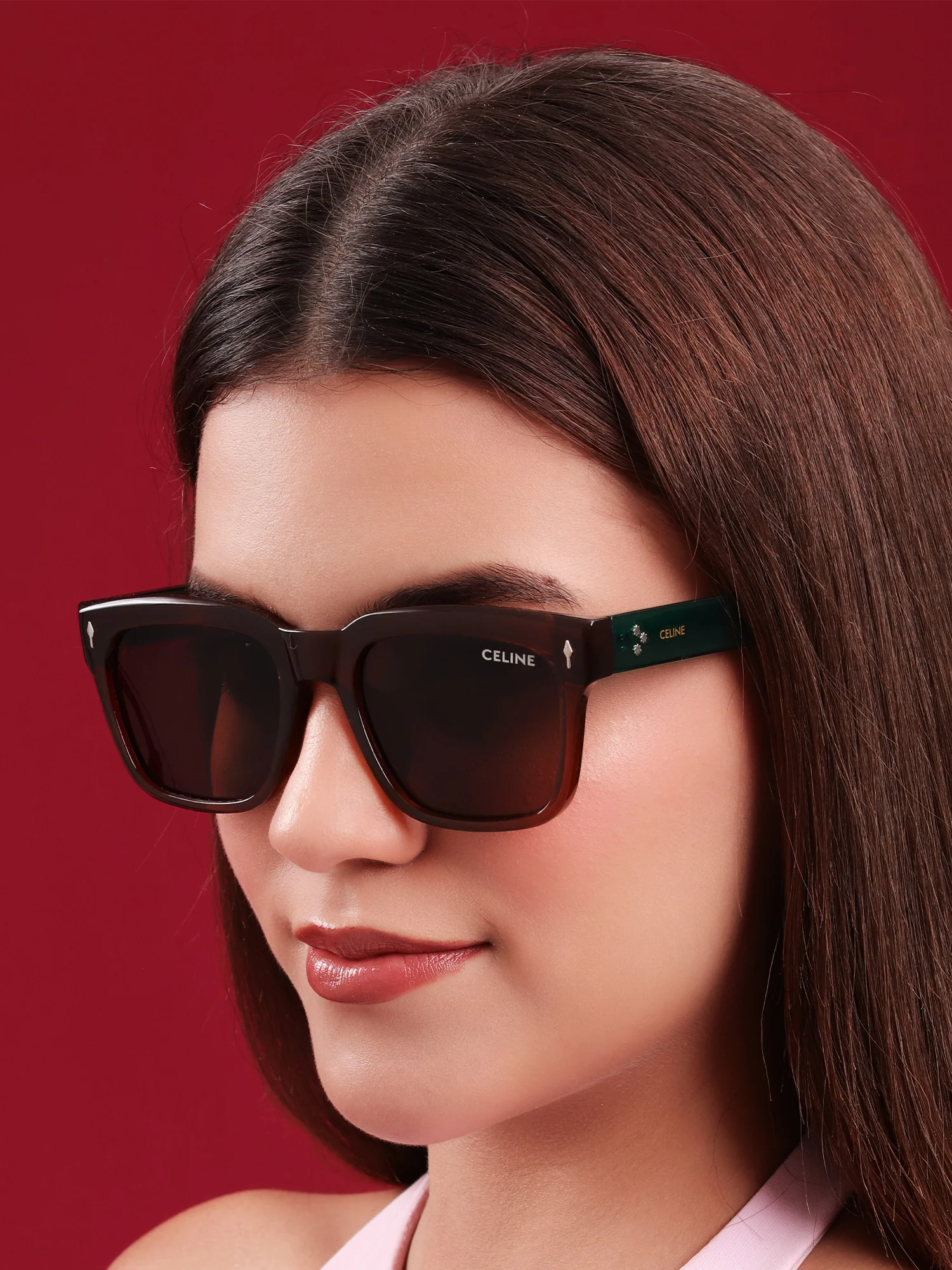 Paris Havana-Green Statement Sunglasses - Image 3