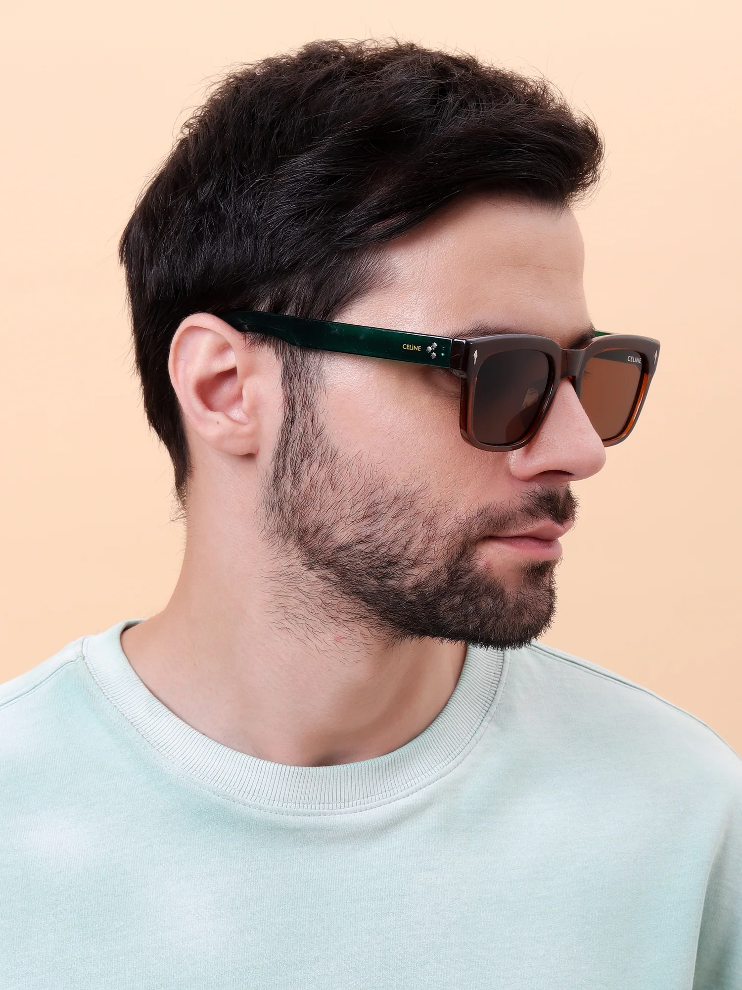 Paris Havana-Green Statement Sunglasses - Image 7