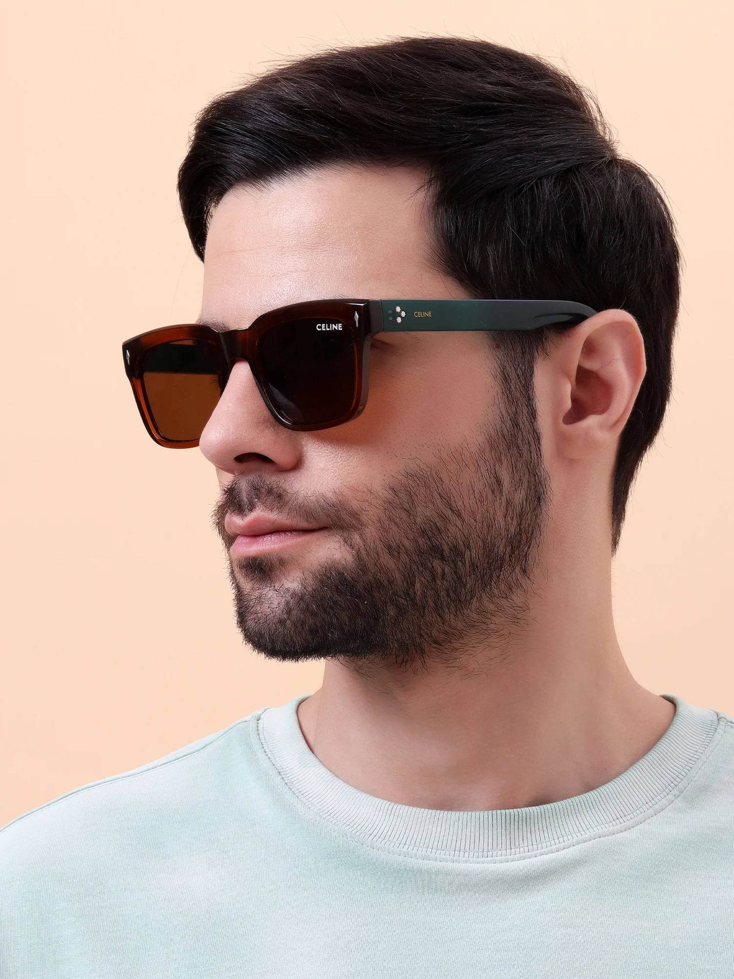 Paris Havana-Green Statement Sunglasses - Image 8