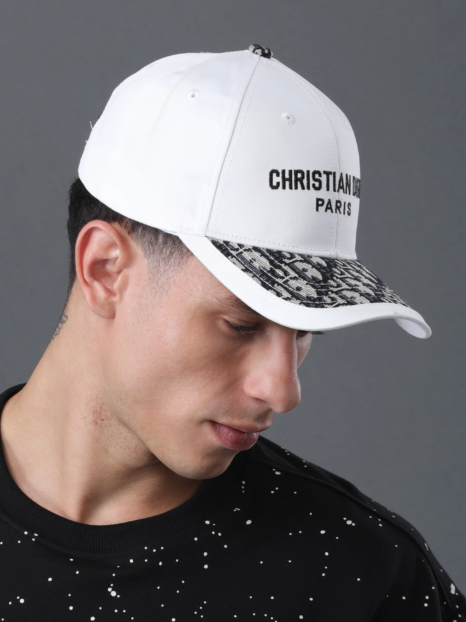 Paris White Designer Cap - Image 3