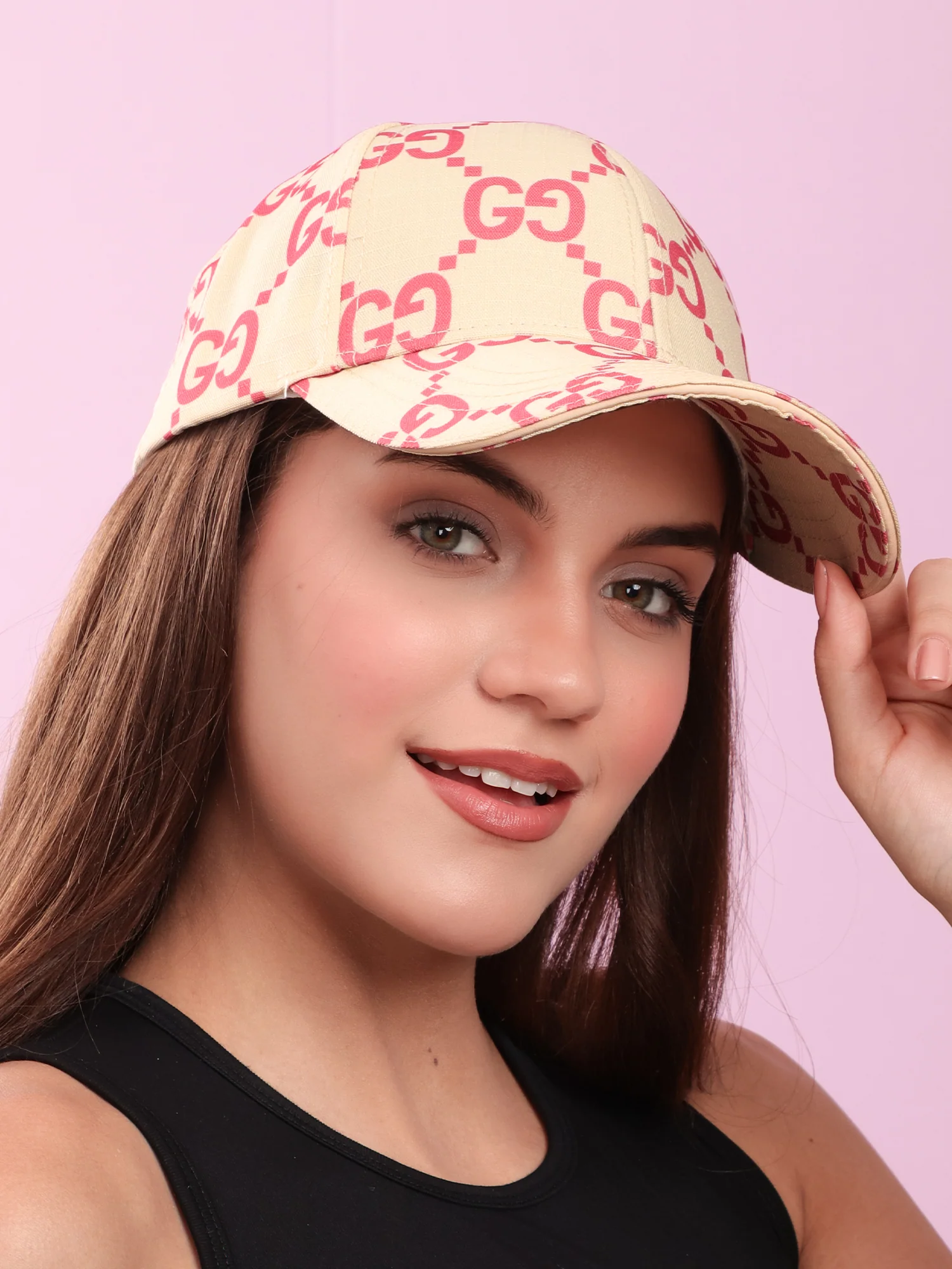 Pink Monogram Baseball Cap - Image 3