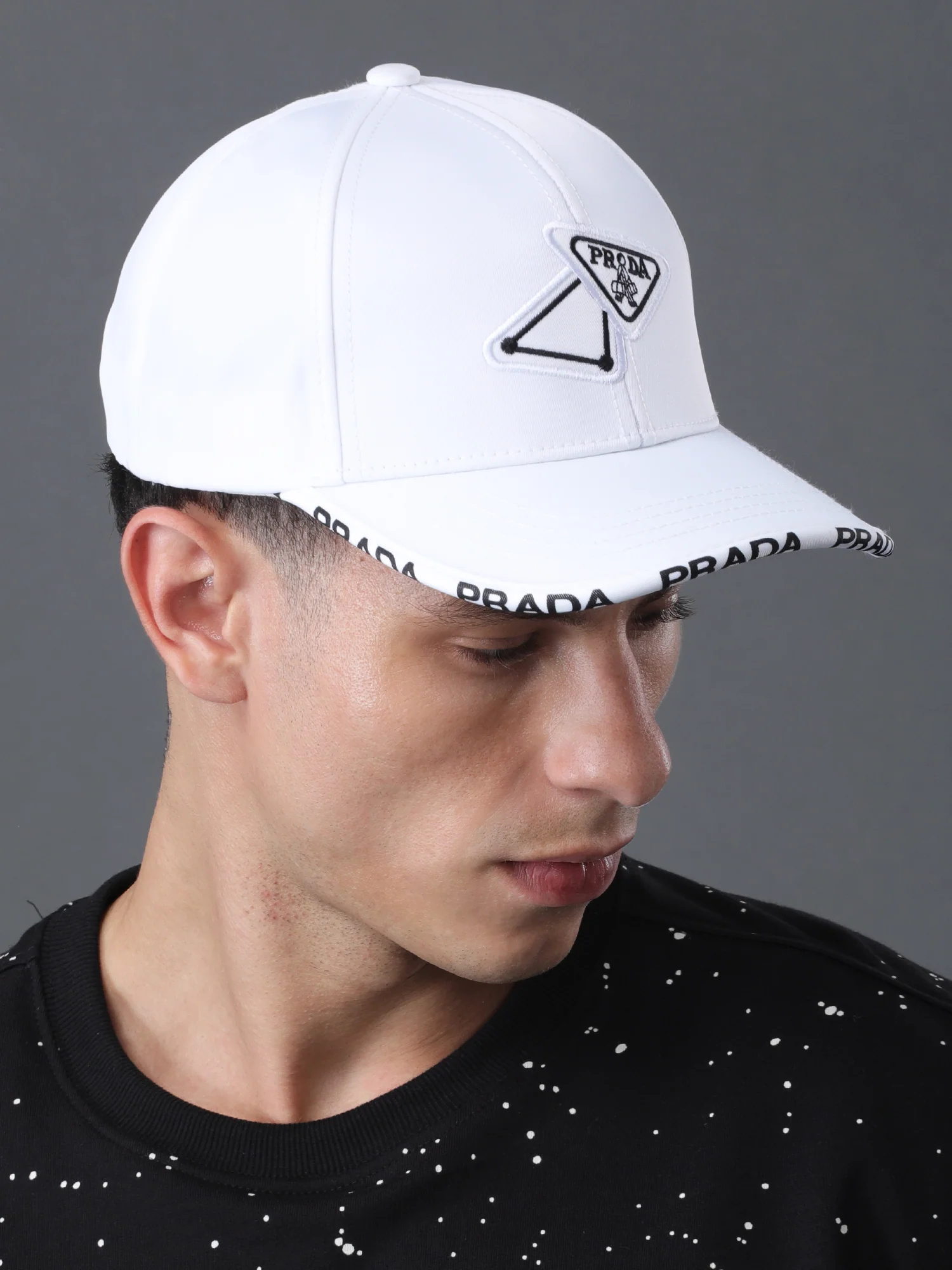 Prada White Luxury Baseball Cap - Image 3