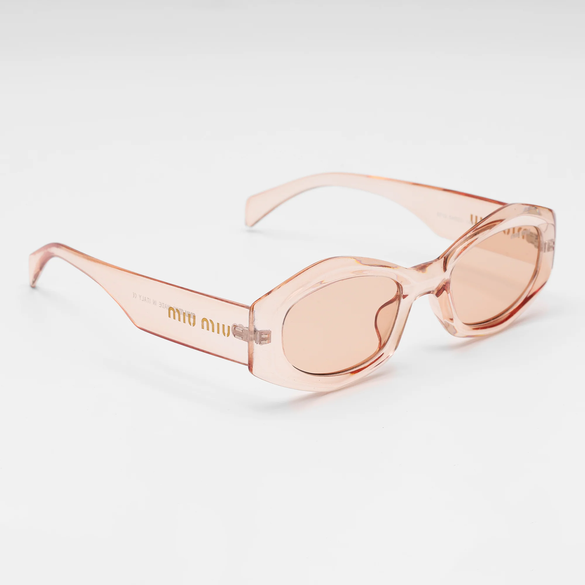 Quartz Transparent Oval Sunglasses