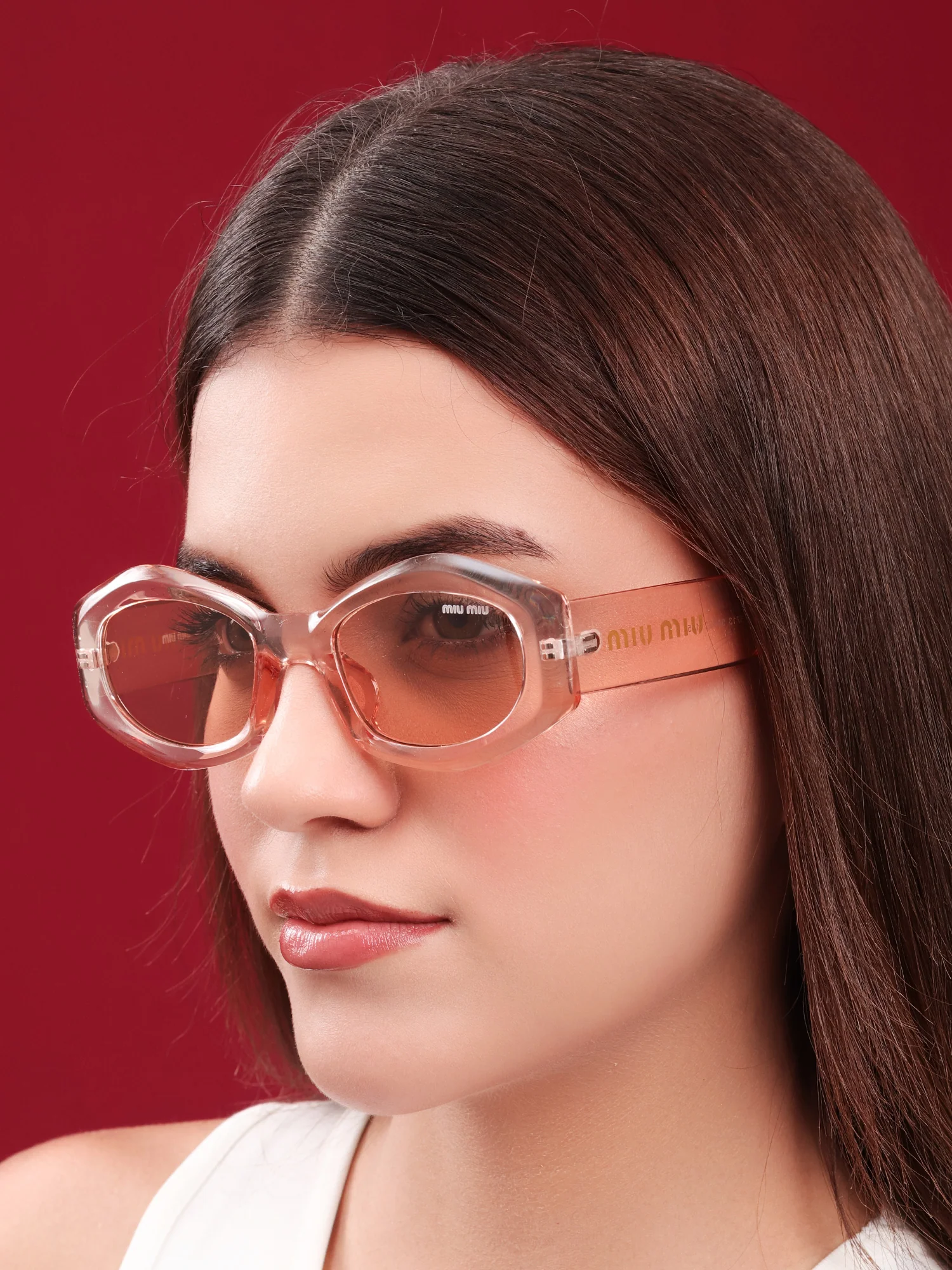 Quartz Transparent Oval Sunglasses - Image 6