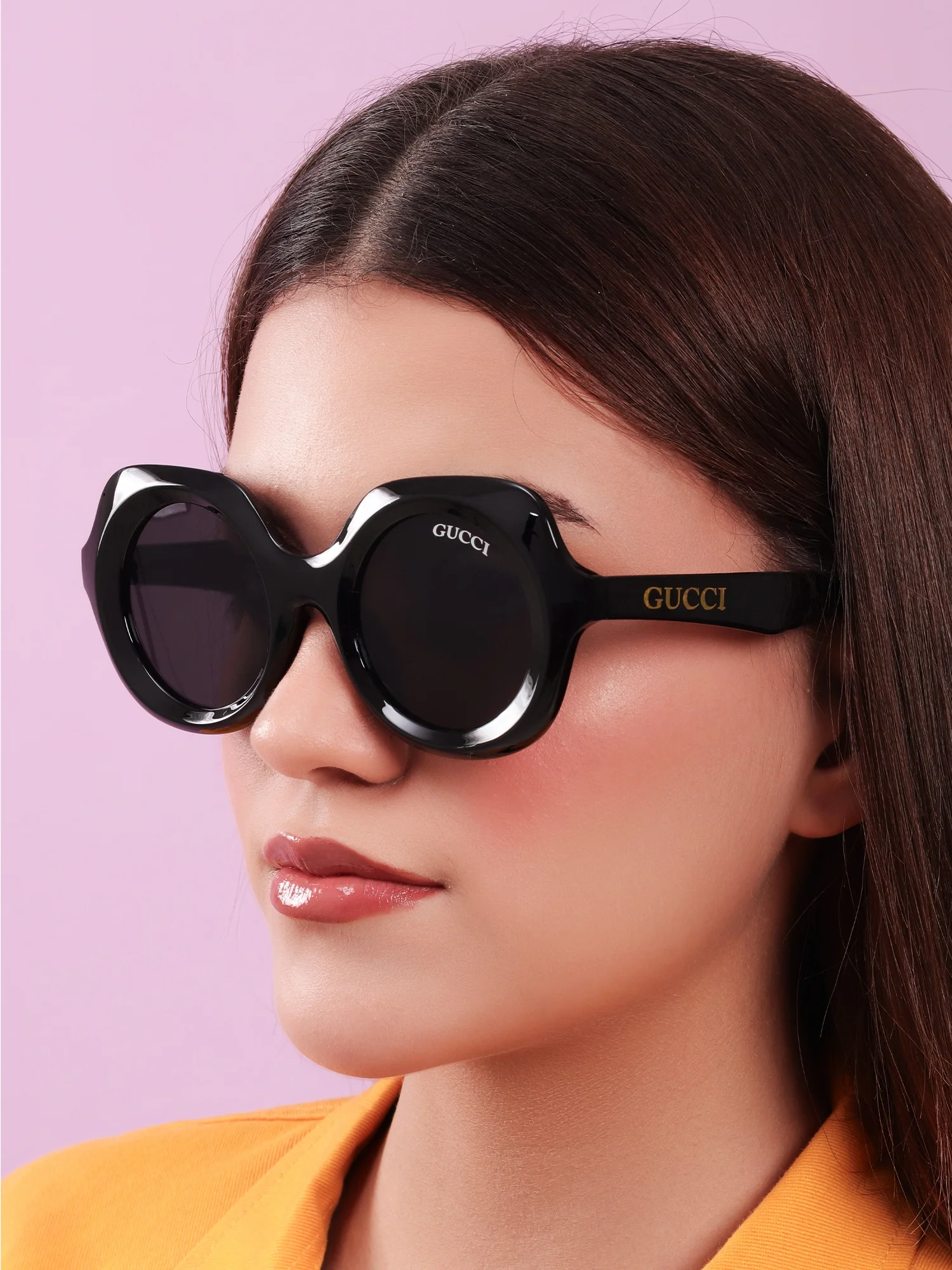 Retro Round Black Sunglasses - Image 6