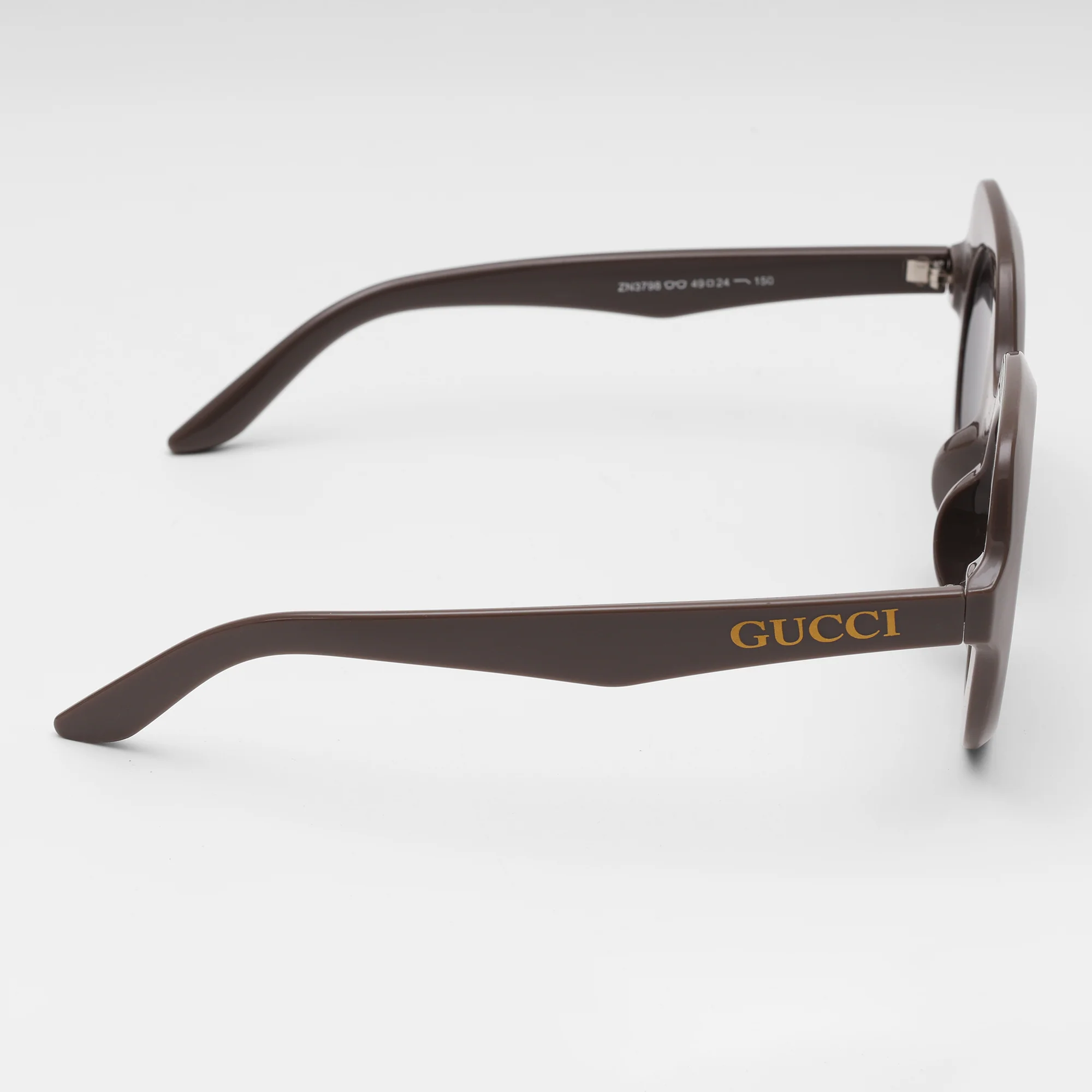 Retro Round Sunglasses in Mocha Brown - Image 7