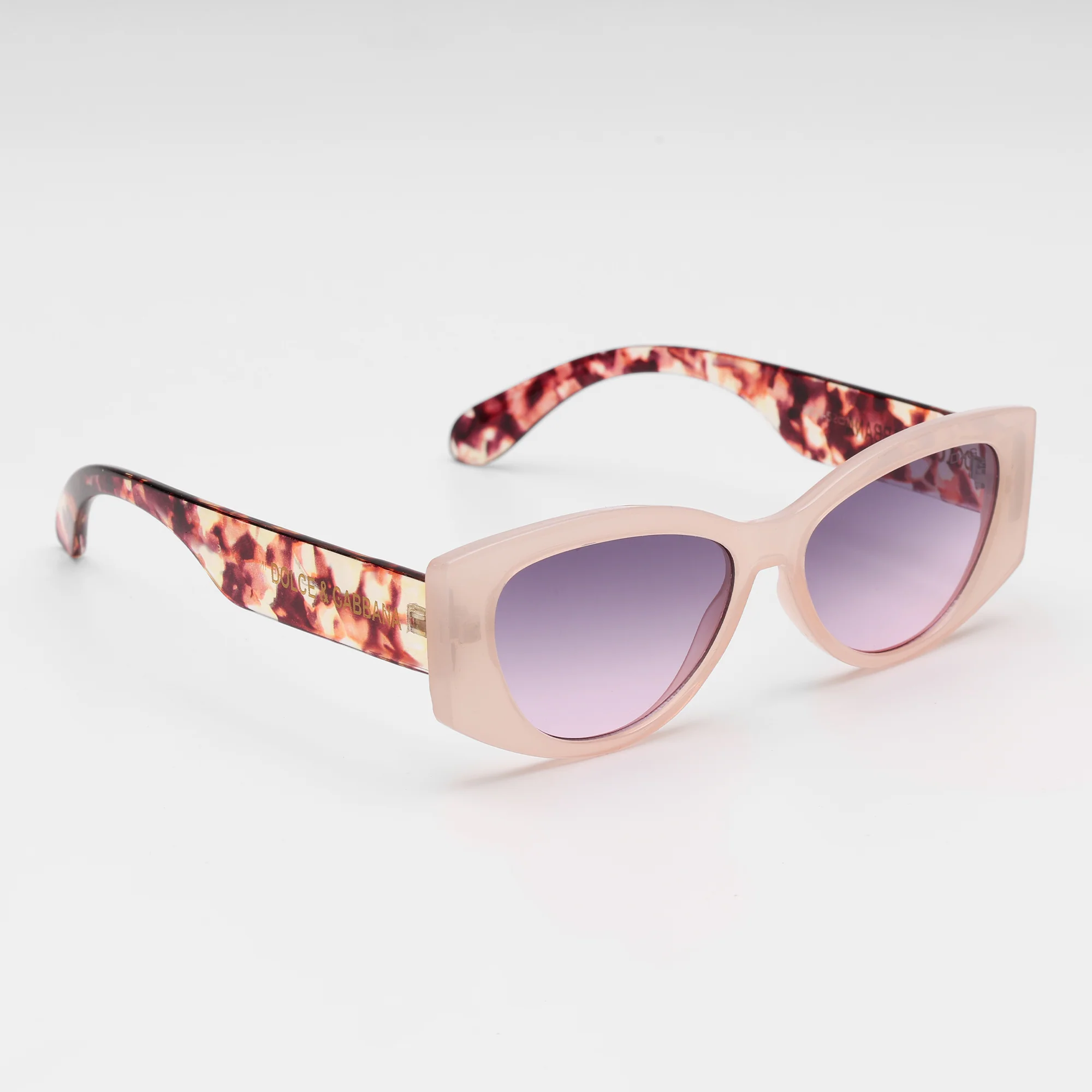 Rose Nude Cat-Eye Sunglasses - Image 5