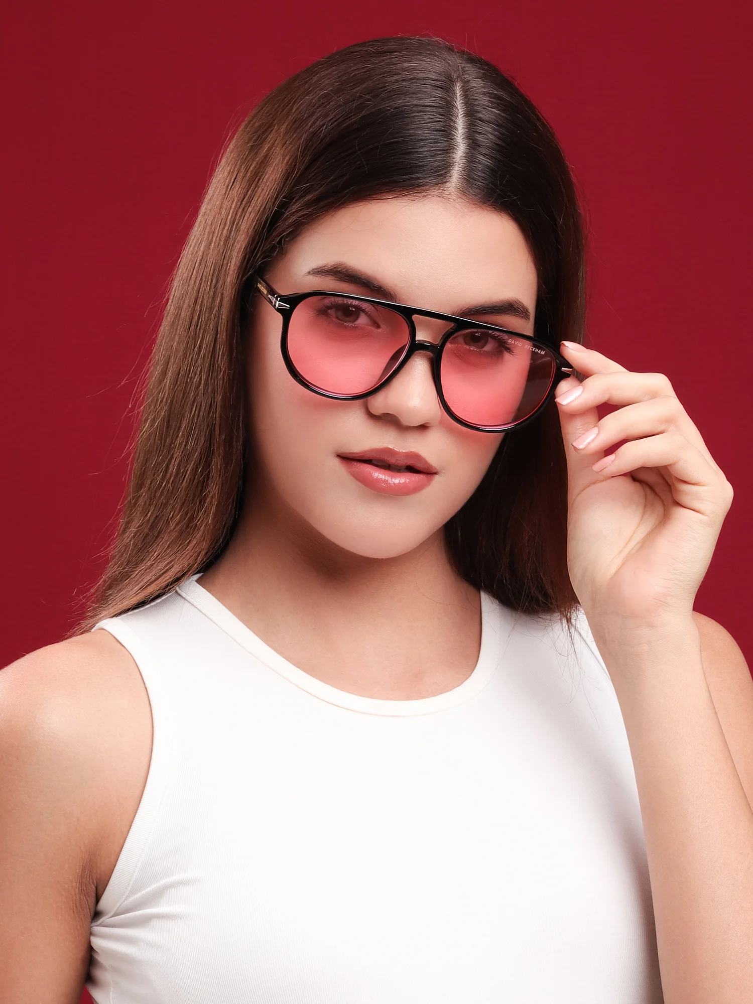Rose Tint Retro Aviators - Image 2