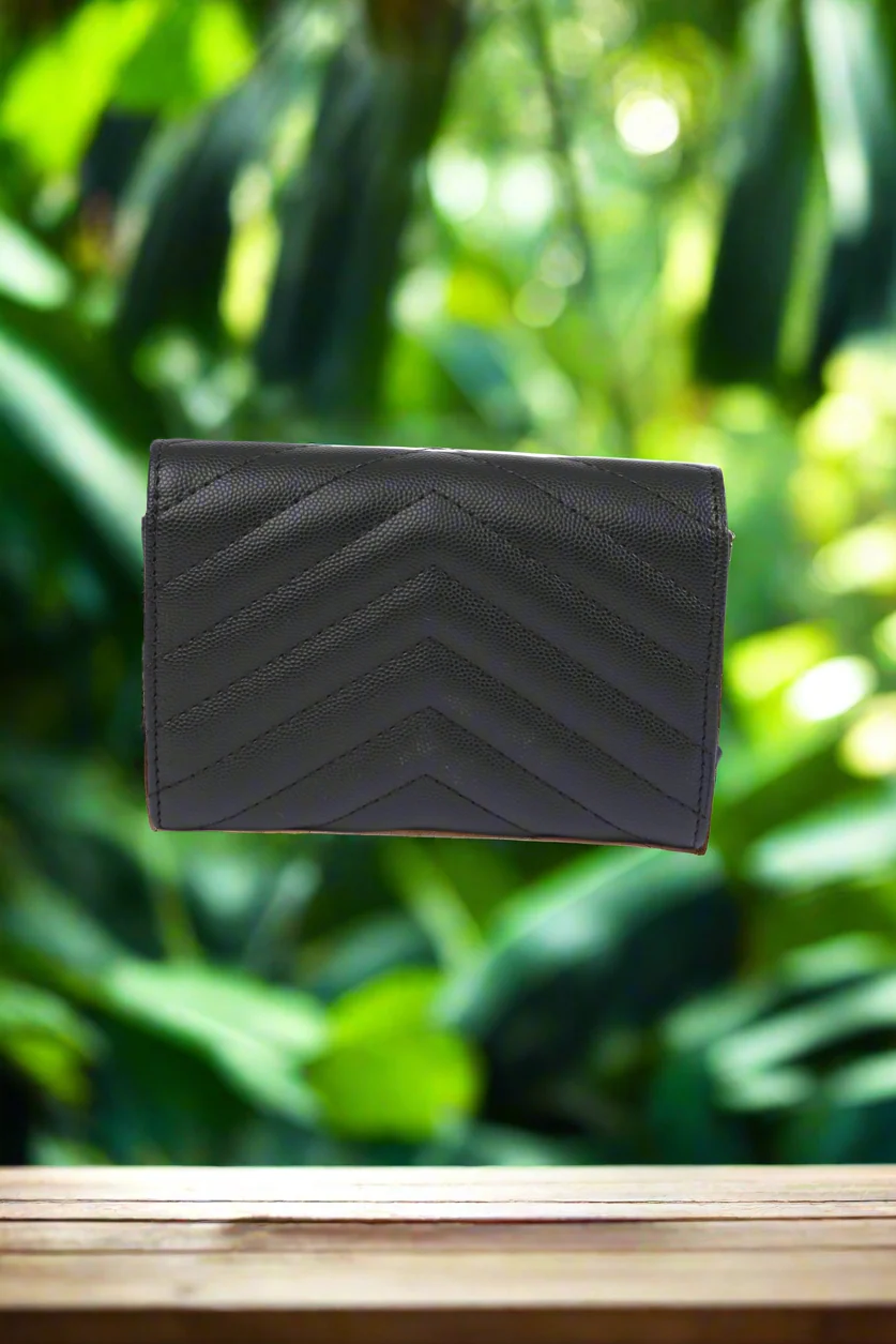 Saint Laurent Monogram Chain Wallet in Black - Image 3