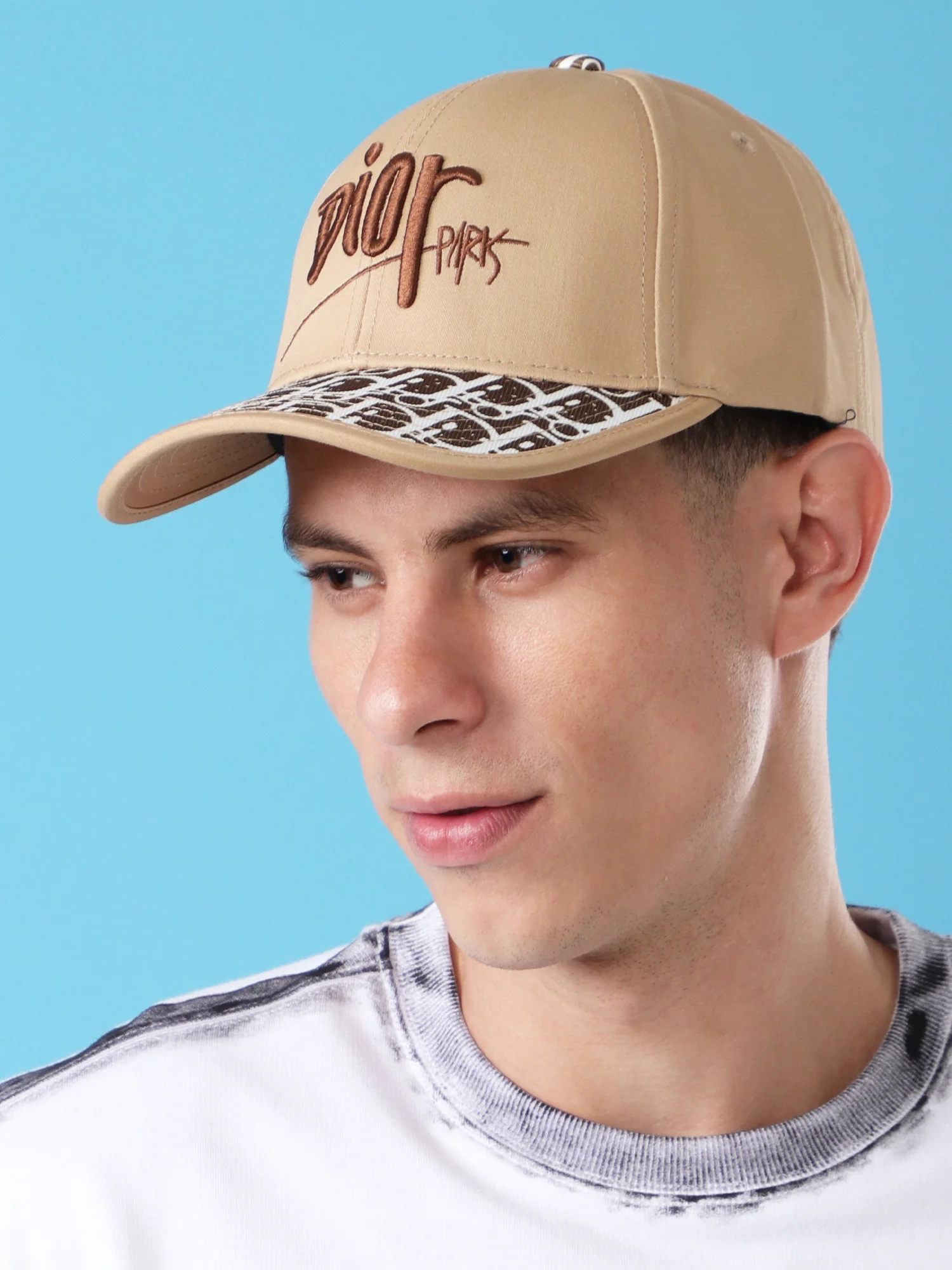 Signature Beige Cap – Street Luxe Monogram Edition - Image 2