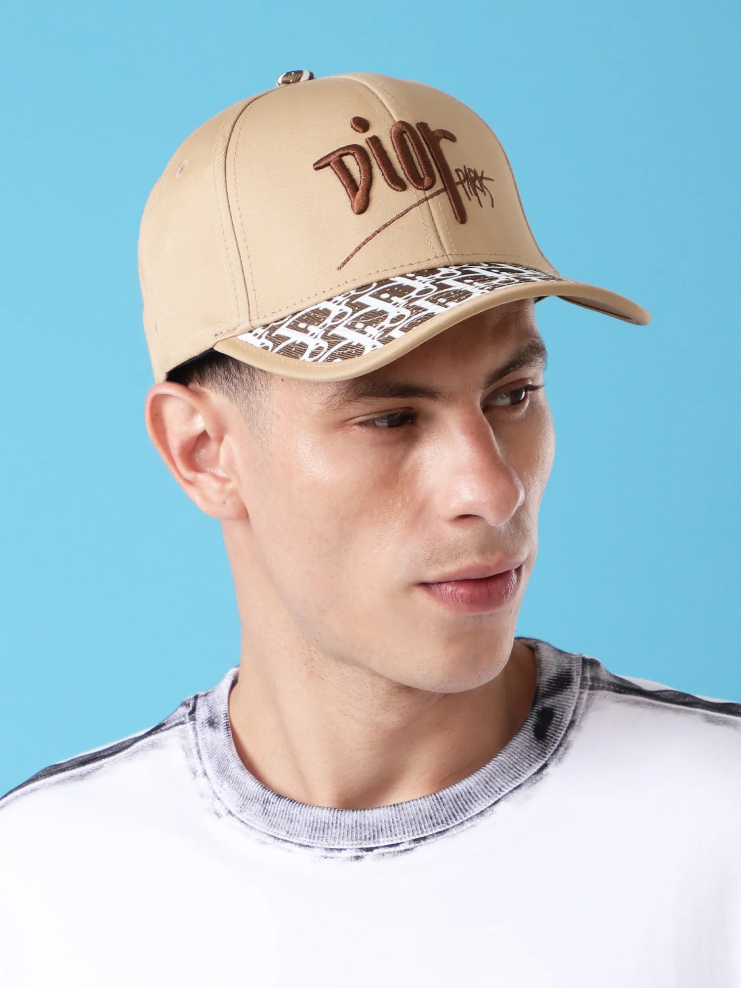 Signature Beige Cap – Street Luxe Monogram Edition - Image 3