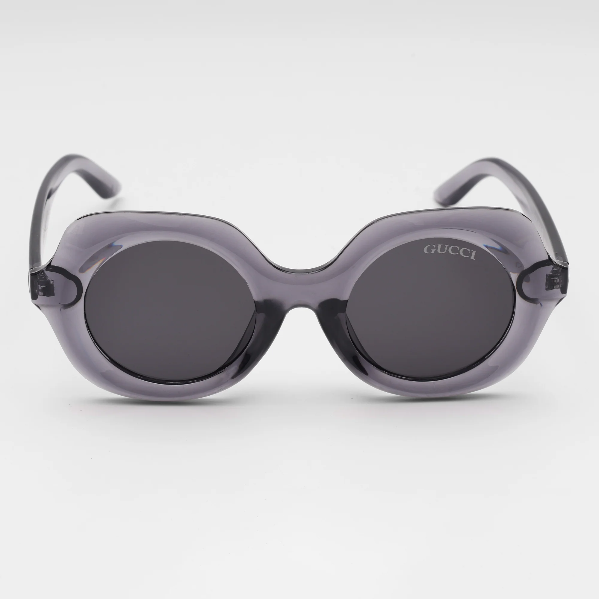 Signature Round Sunglasses in Smoky Crystal - Image 3