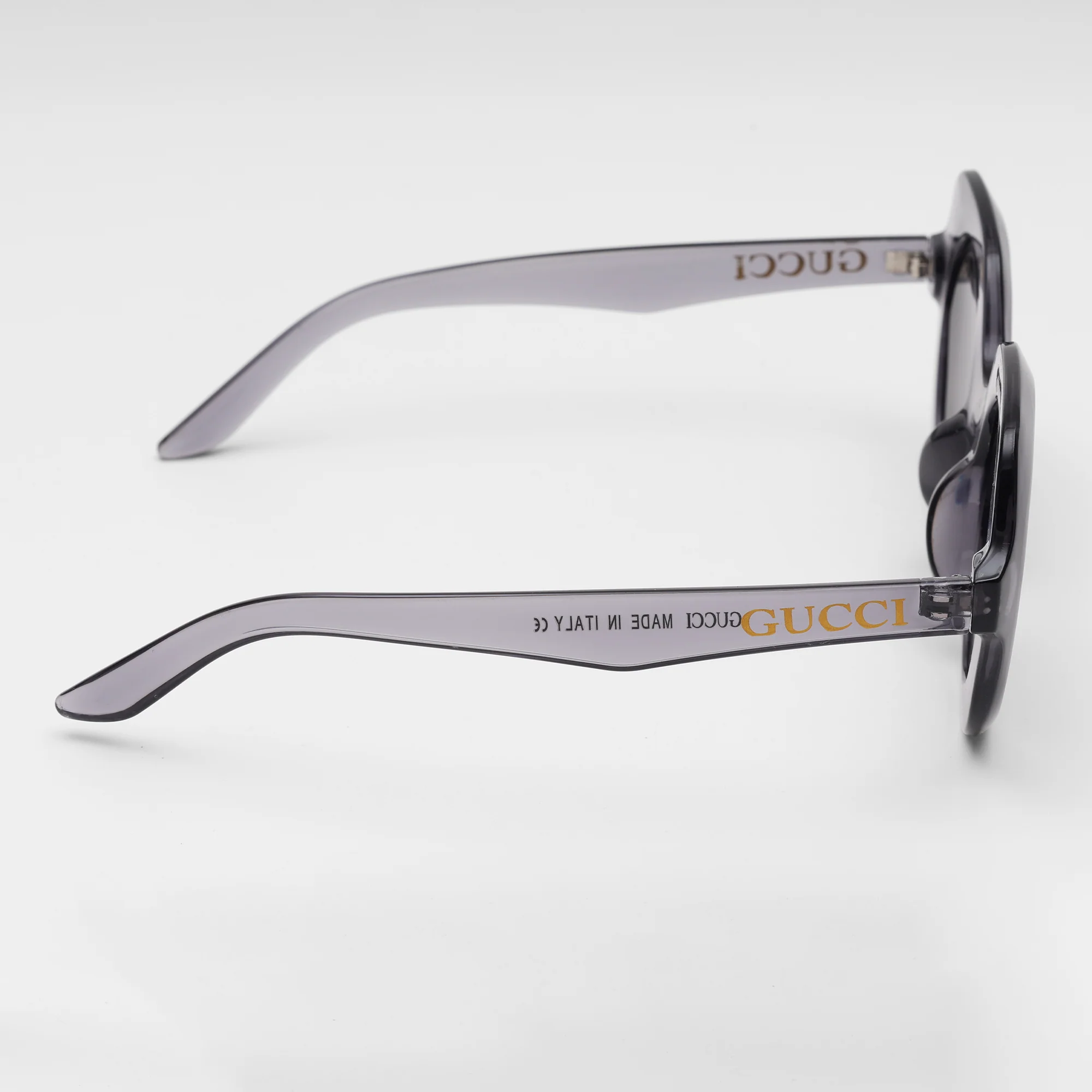 Signature Round Sunglasses in Smoky Crystal - Image 5