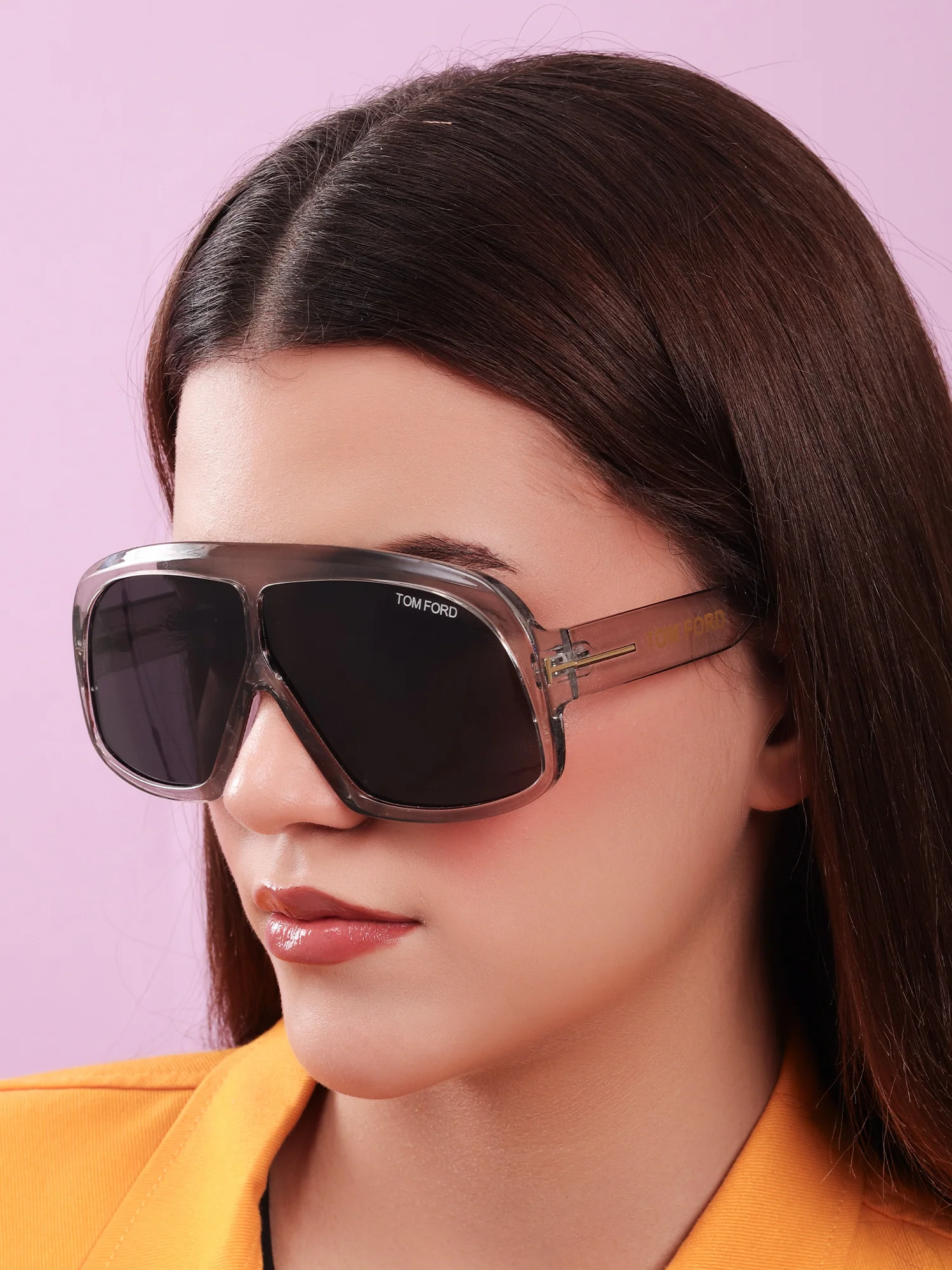 Smoke Crystal Shield Sunglasses - Image 4