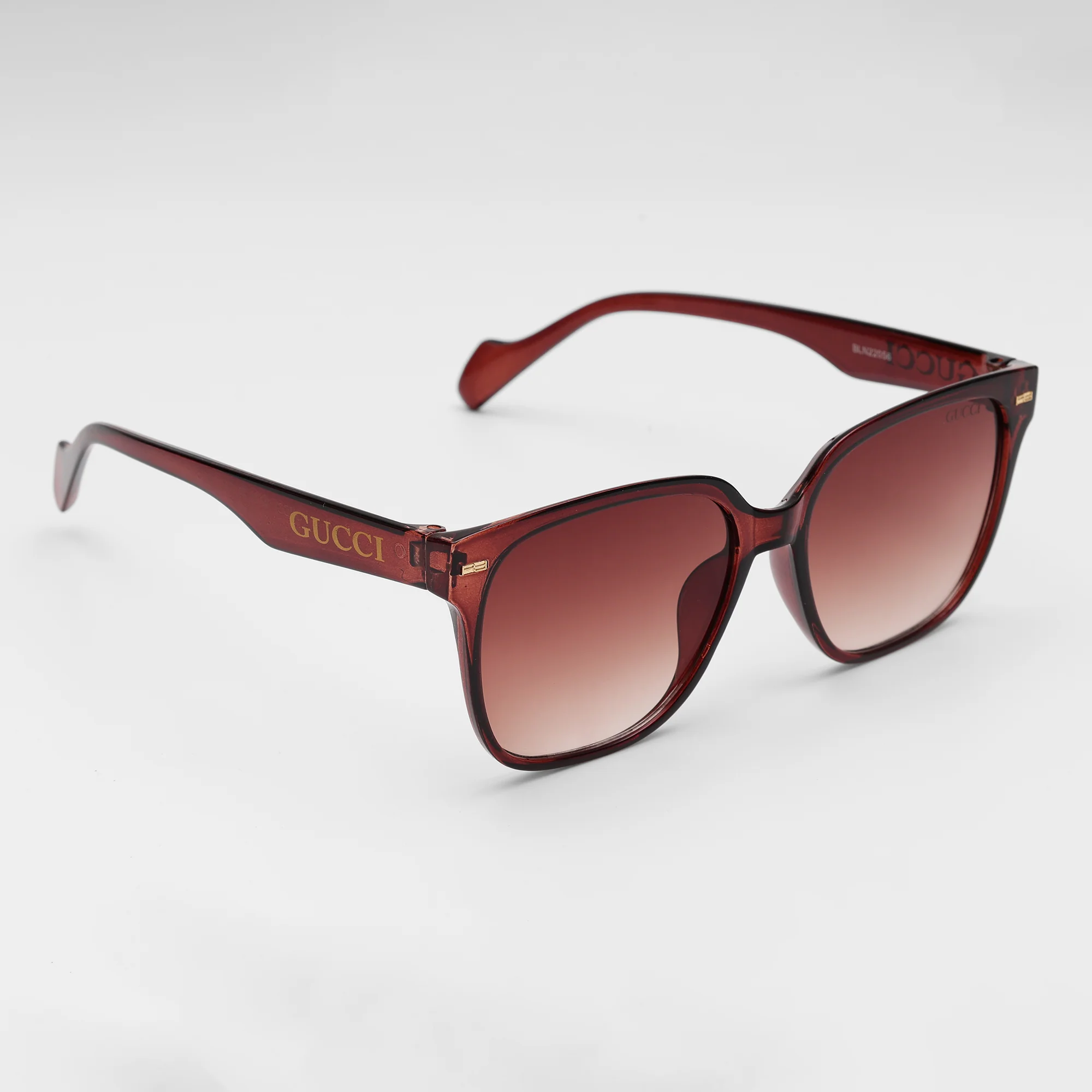Square Sunglasses in Bordeaux Red - Image 4