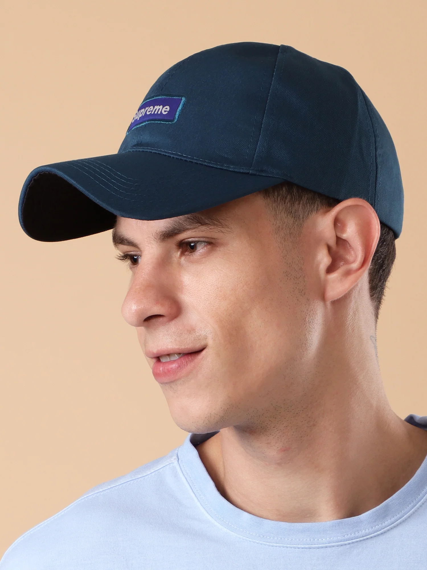Supreme Classic Navy Blue Cap – Streetwear Essential - Image 2